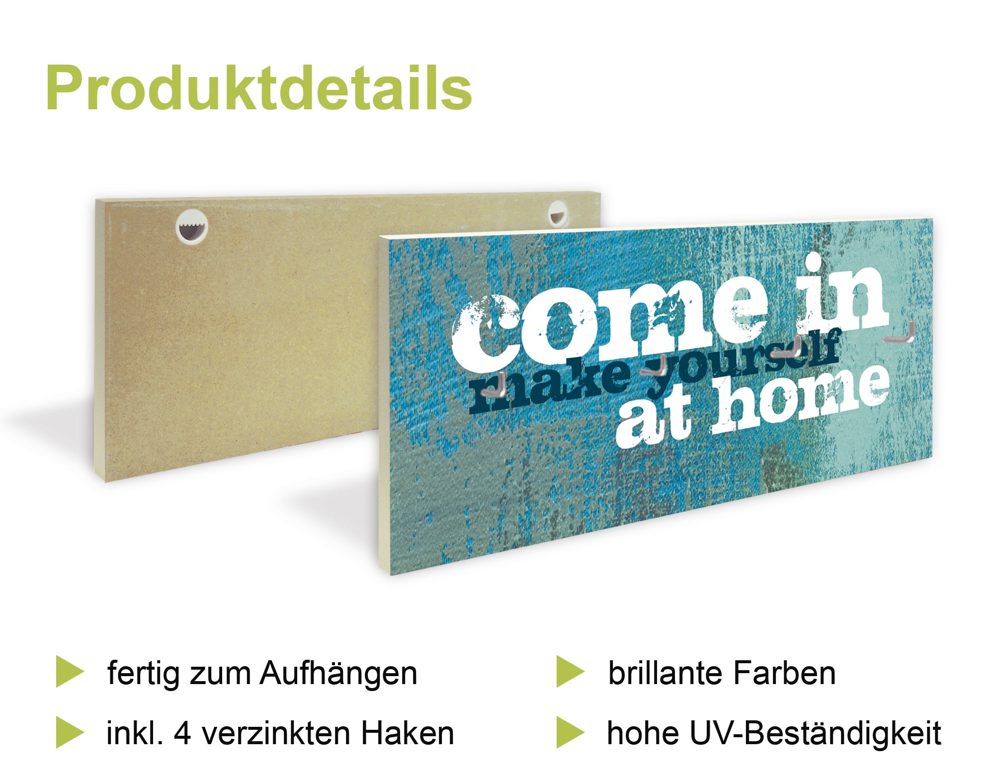 Artland Hakenleiste »Wohnen«, MDF
