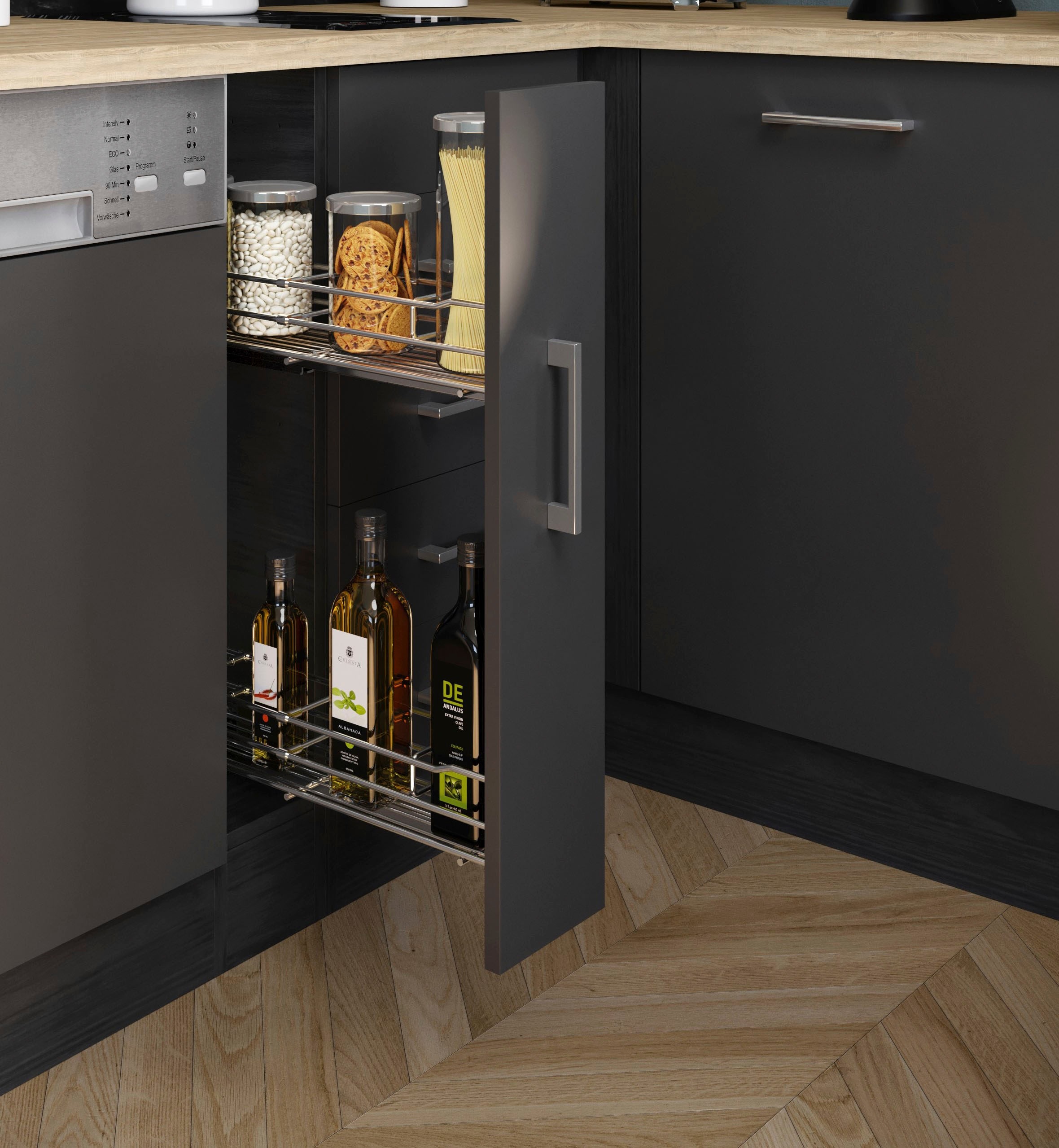 KOCHSTATION Küche »KS-Mali« Breite 210 cm, mit E-Geräten