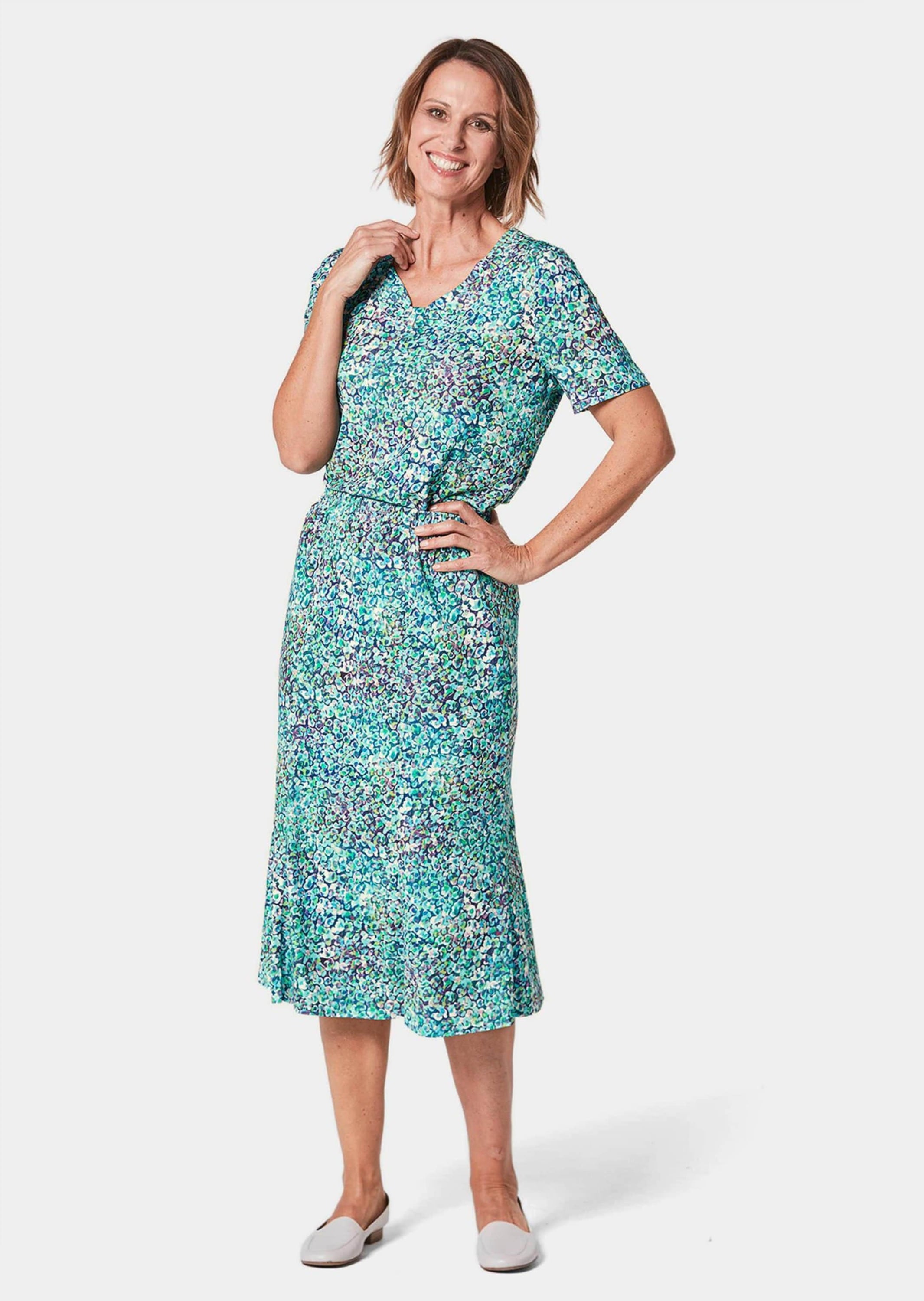 GOLDNER 2-in-1-Kleid »Slinky-Zweiteiler Weich fließender Slinky-Zweiteiler«