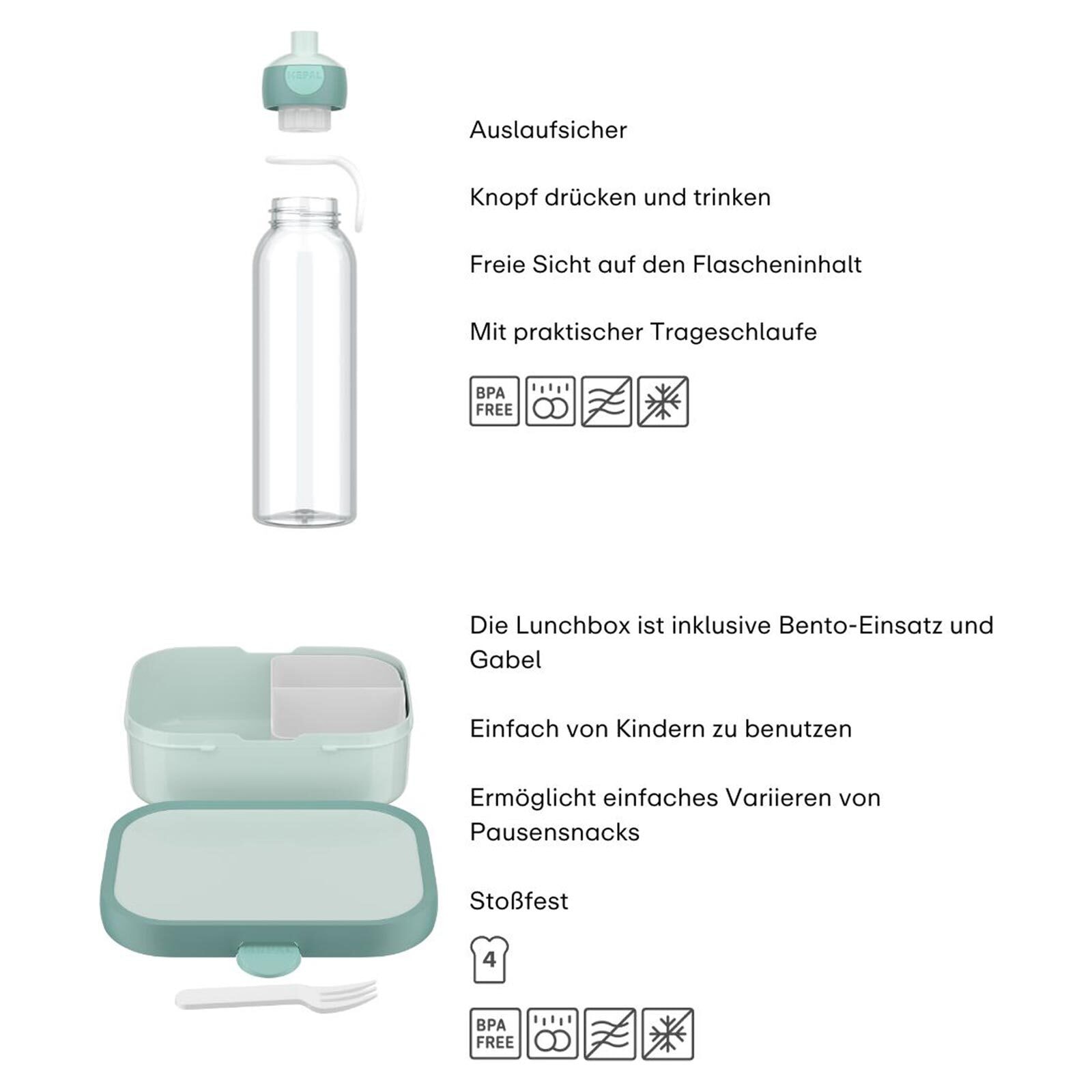 Mepal Lunchbox »Pausenset Campus (2025) 2er Set« Spülmaschinengeeignet