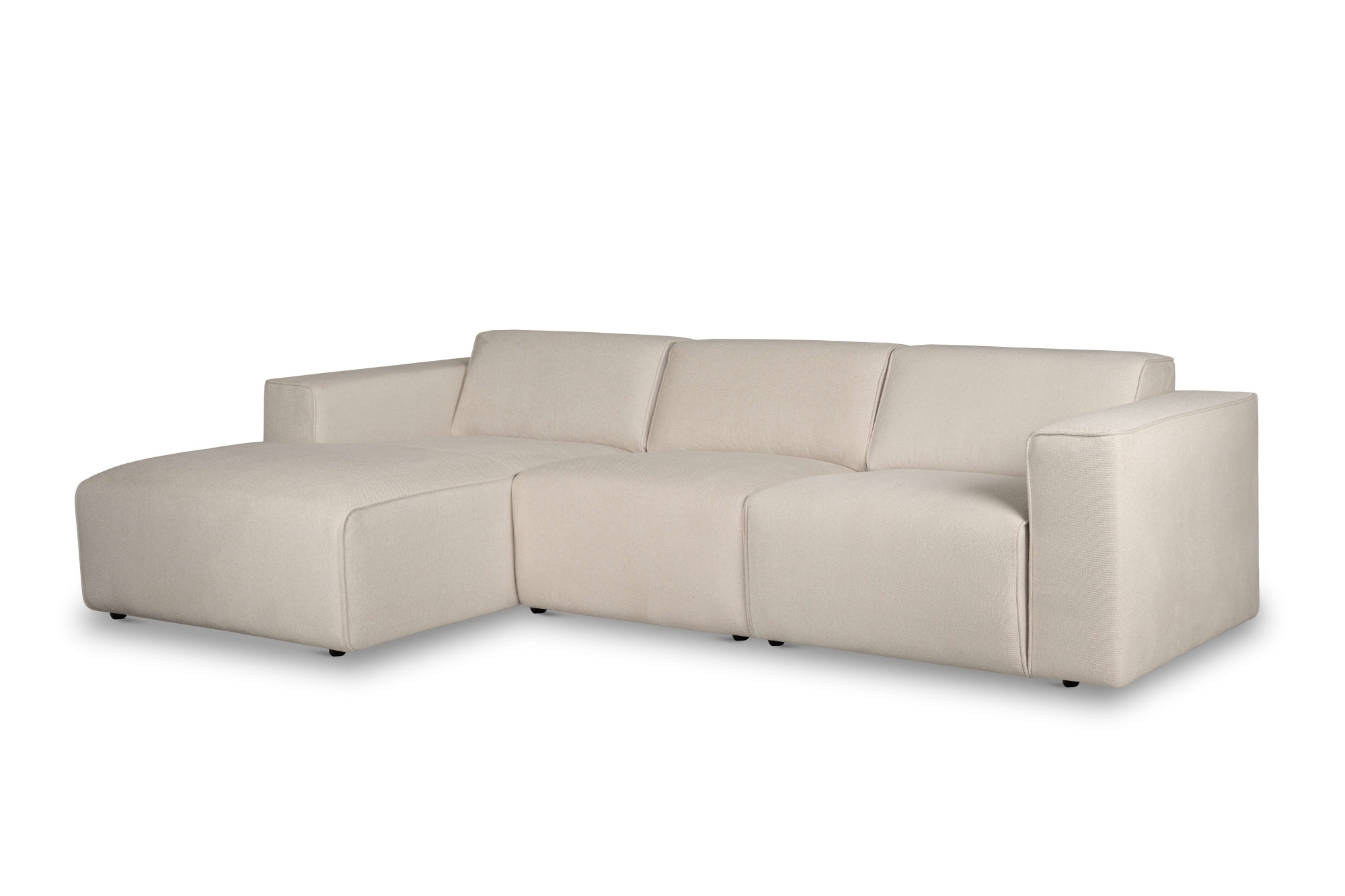 andas Ecksofa »Noord«, L-Form, mit Kedernaht, Breite 281 cm, Cord, Struktur, Webstoff