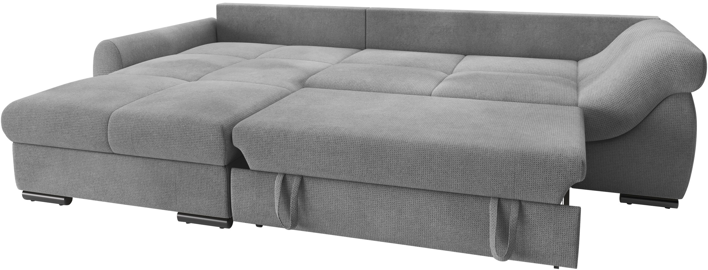 Mr. Couch Ecksofa »Livorno L-Form«, inkl. Hochschläfer-Bettauszug, XL-Bettkasten weiß beschichtet