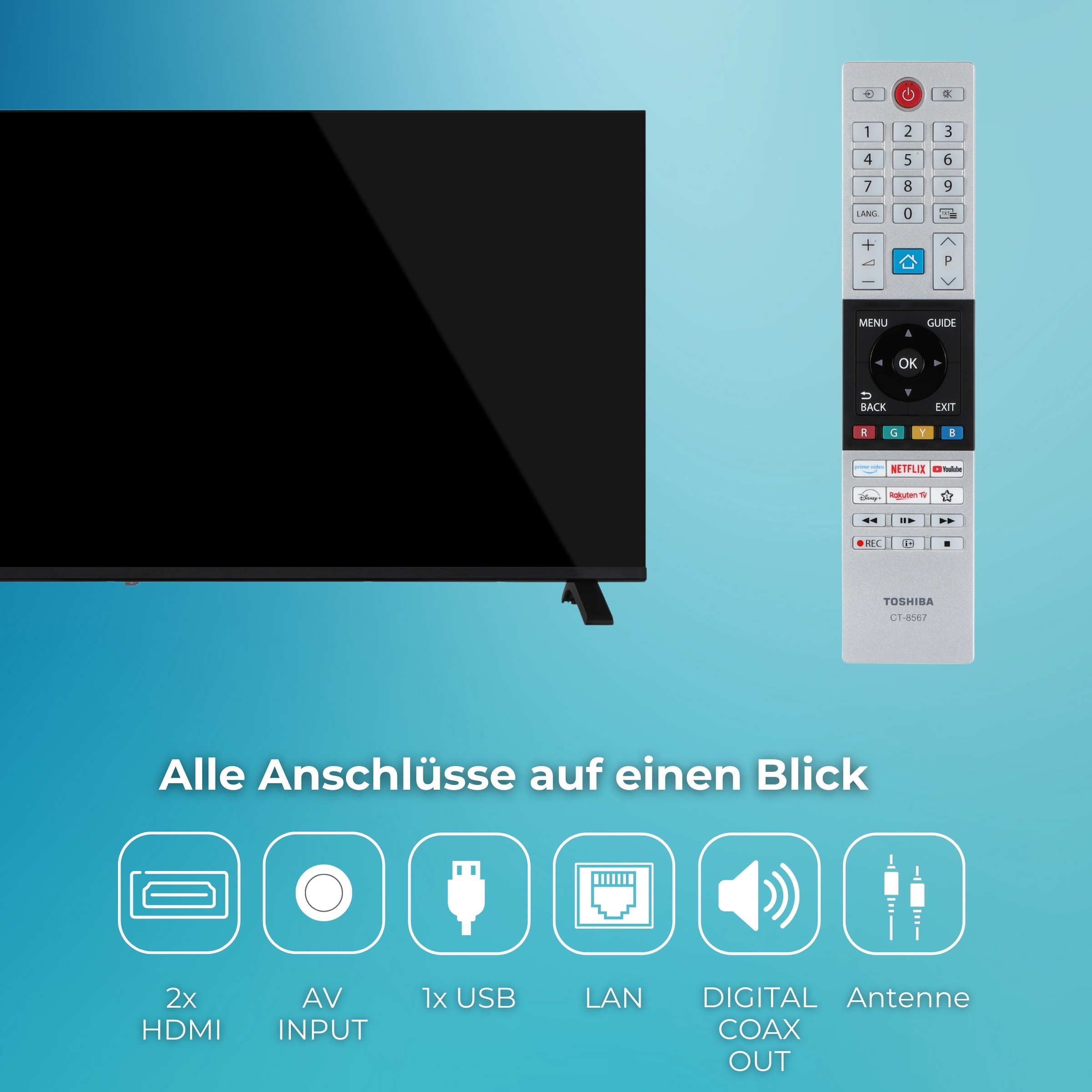 Toshiba LED-Fernseher »43QV1563DDW« 108 cm/43 ″ Smart-TV
