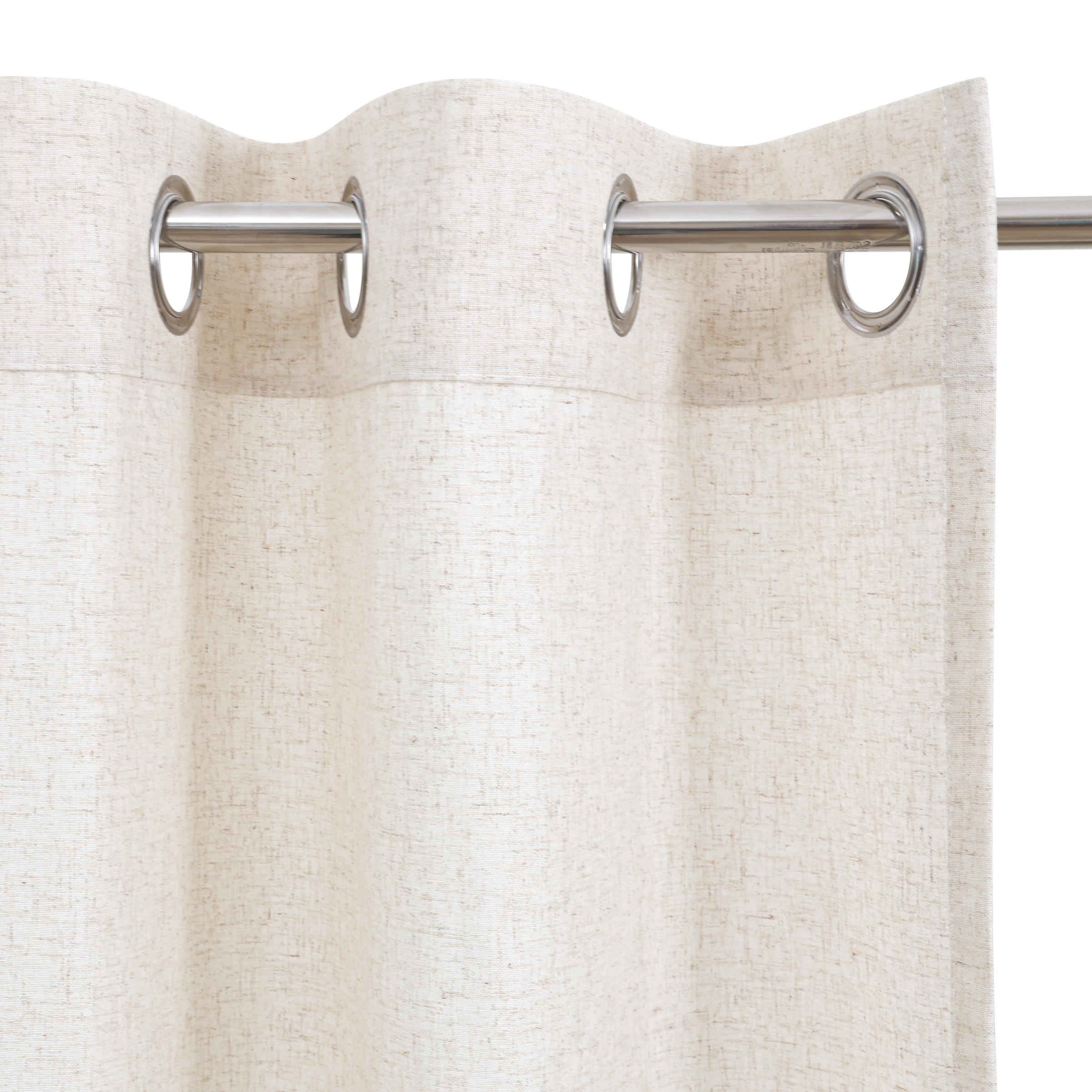 my home Gardine »Rudy«, (2 St.), Halbtransparent, Leinenlook, Polyester-Leinen-Mischung, 2er Set