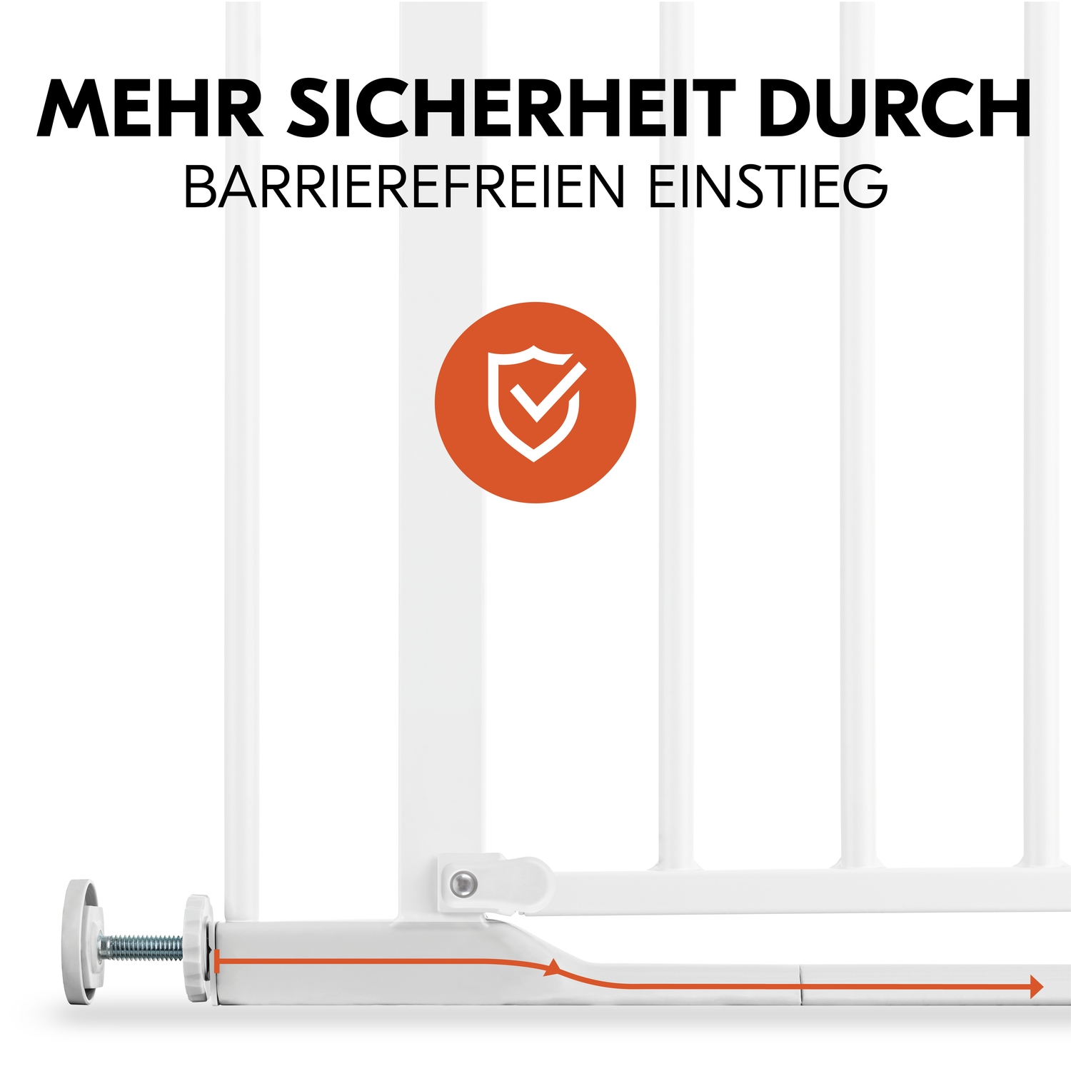Hauck Türschutzgitter »Clear Step Autoclose 2, White«, auch als Treppenschutzgitter verwendbar; 75-80, flacher Durchgang
