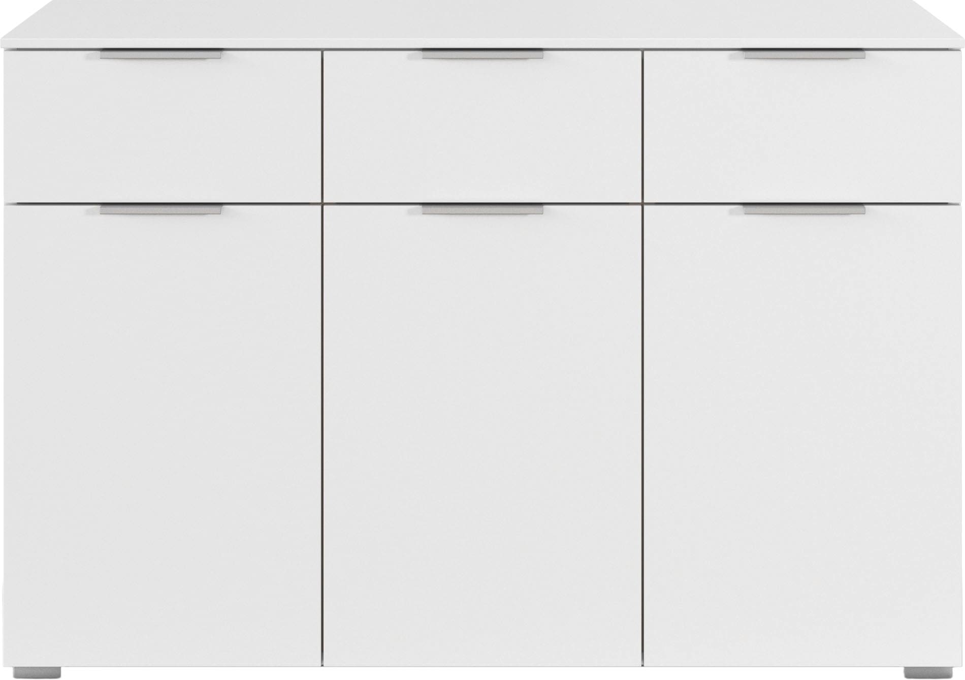 rauch Kombikommode »Sideboard Schubladenkommode CORTONA mit Dekor-Front« Breite 120 cm inkl. Soft-Close-Funktion,  mit 3 Schubladen und 3 verstellbaren Einlegeboden MADE IN GERMANY