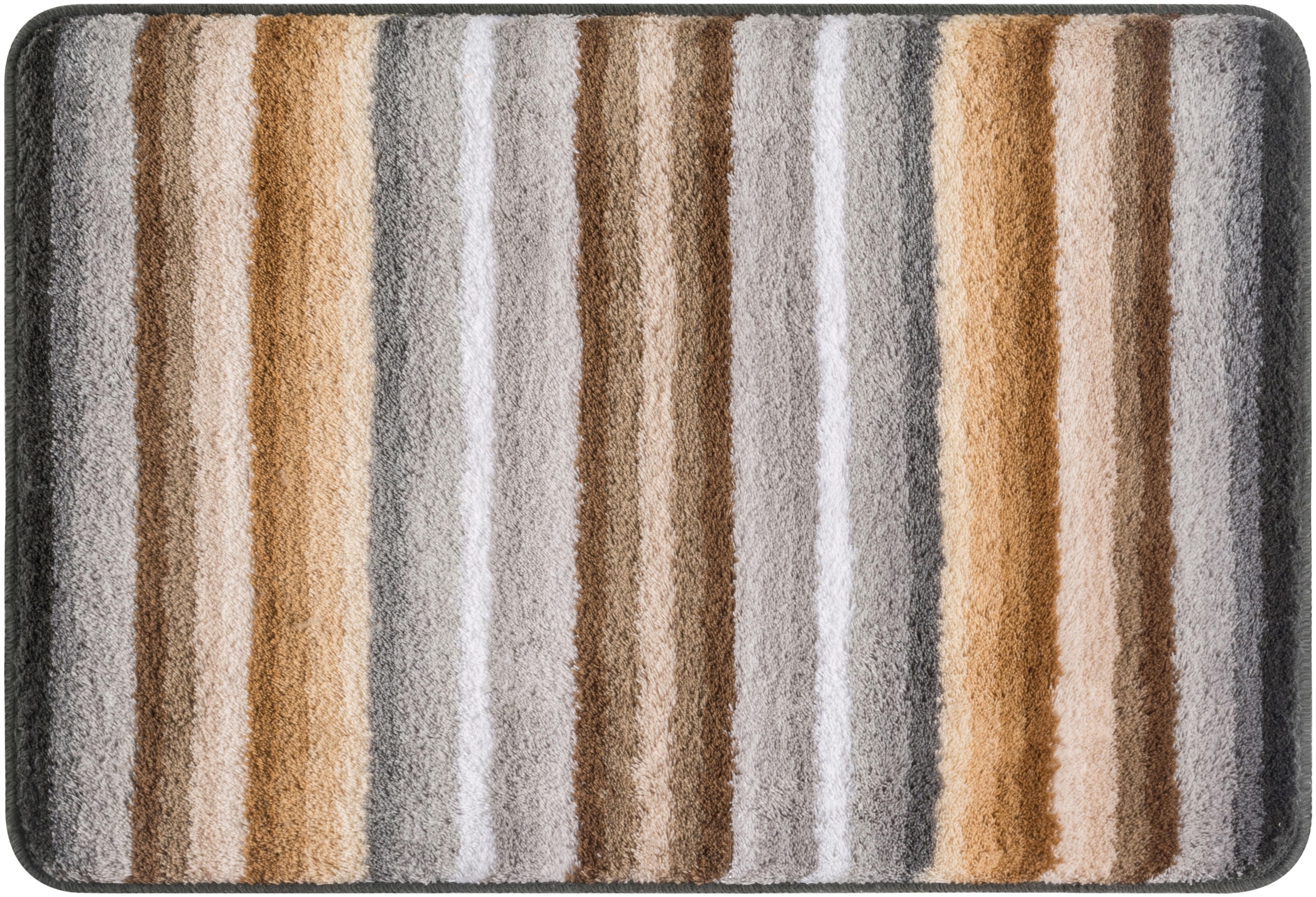 MEUSCH Badematte »Funky«, rutschhemmend beschichtet, fußbodenheizungsgeeignet, Badteppich, modernes Streifen Design, waschbar