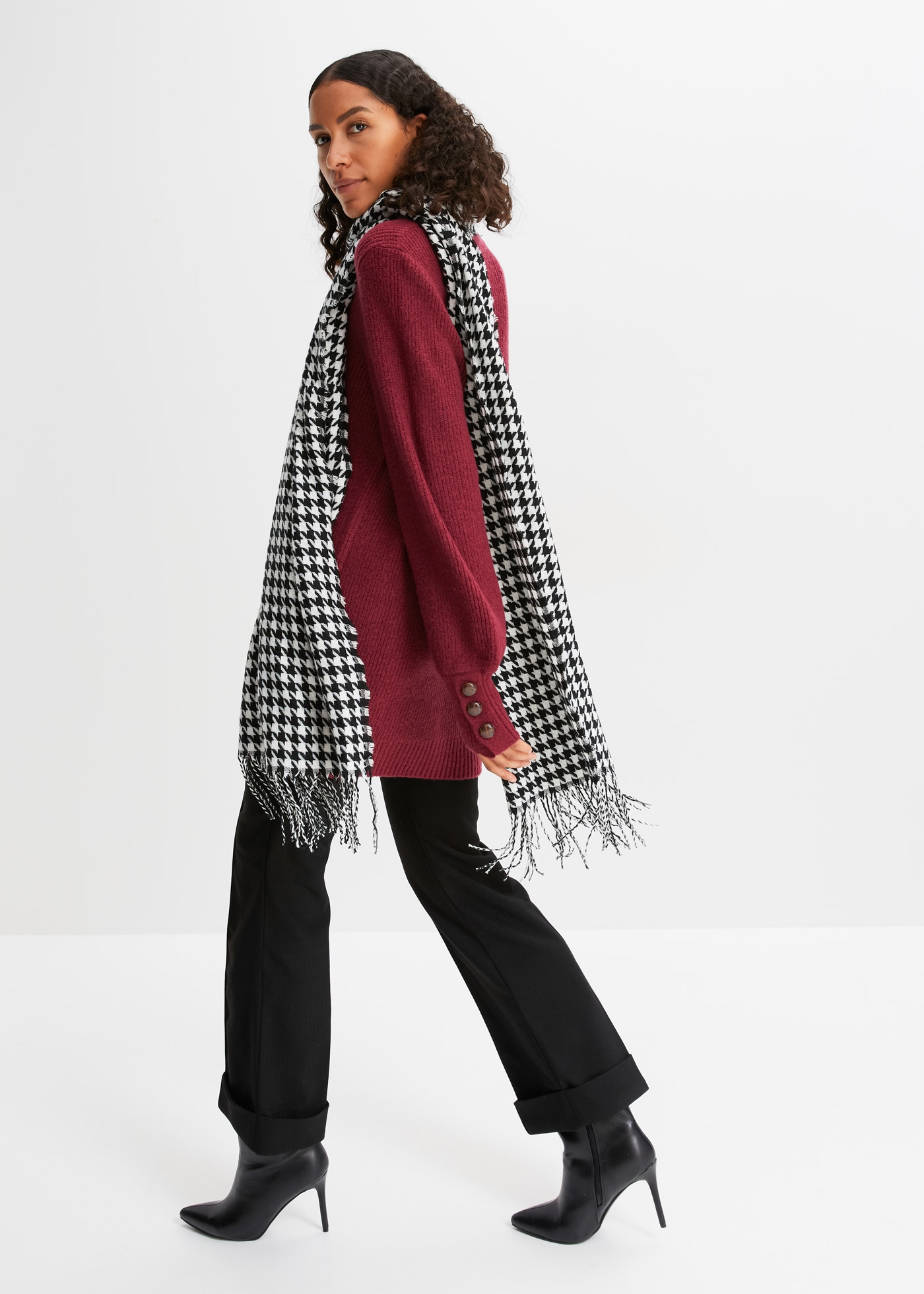 bonprix Longpullover »Longpullover mit Knöpfen« Longpullover mit Knöpfen