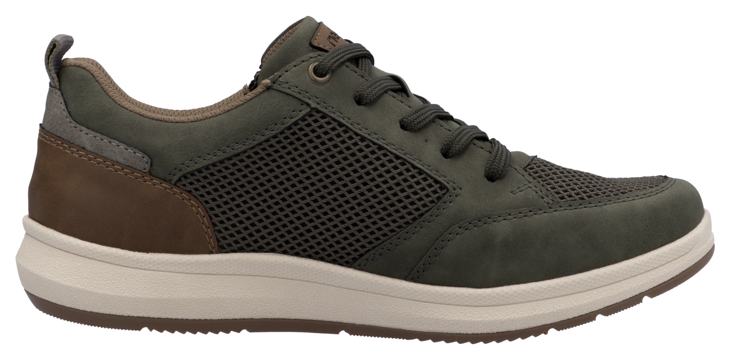 Rieker Sneaker, Halbschuh, Freizeitschuh, Schnürschuh mit seitlichem Reißverschluss