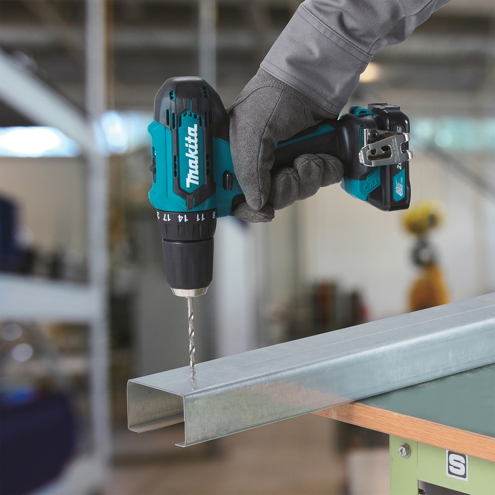 Makita Akku-Schlagbohrschrauber »HP333DSAW«, Sonderfarbe weiß, inkl. Akku 12V/2Ah, Ladegerät und Koffer