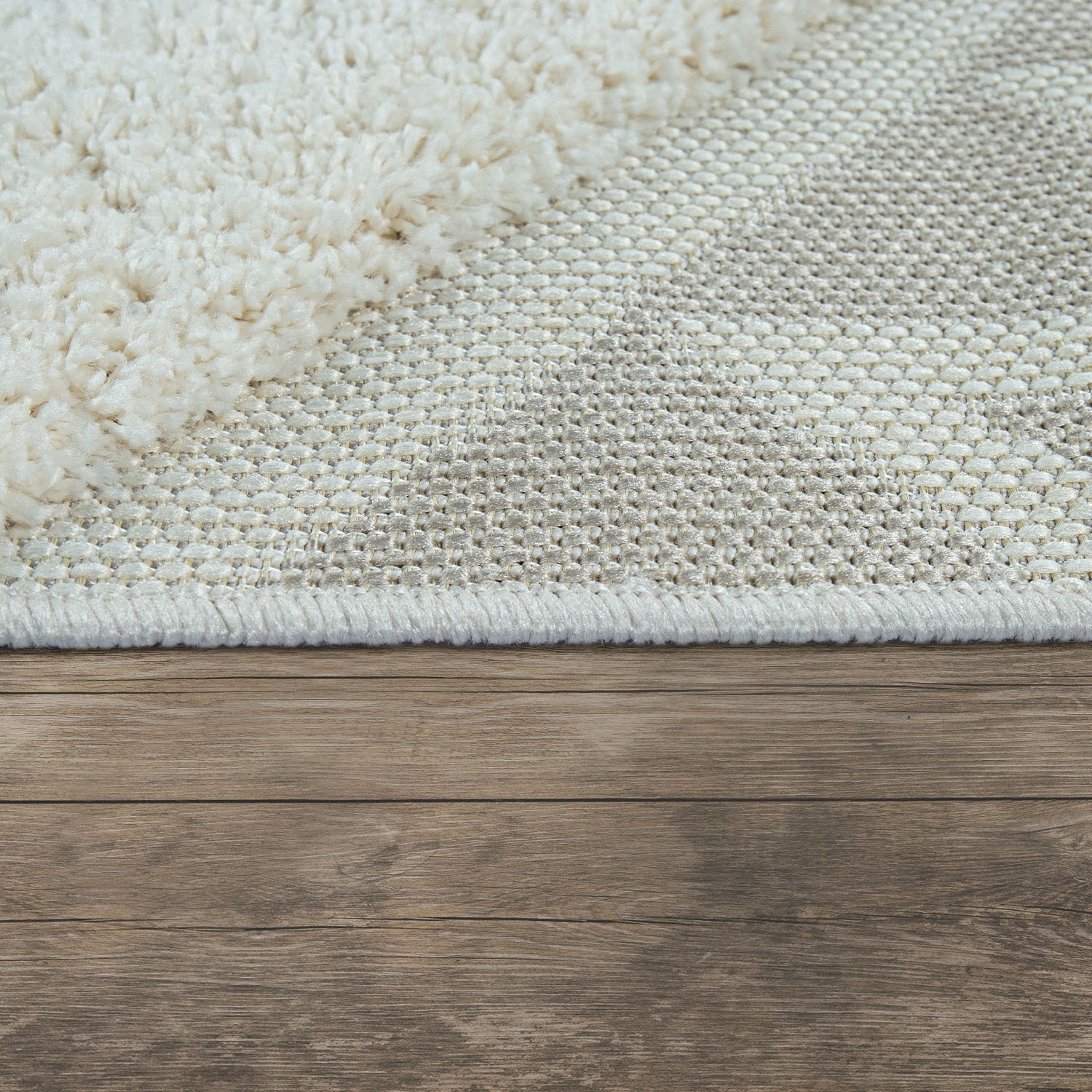 Paco Home Teppich »Eupen 471«, rechteckig, 22 mm Höhe, Hoch-Tief-Struktur, Rauten Muster, In- und Outdoor geeignet