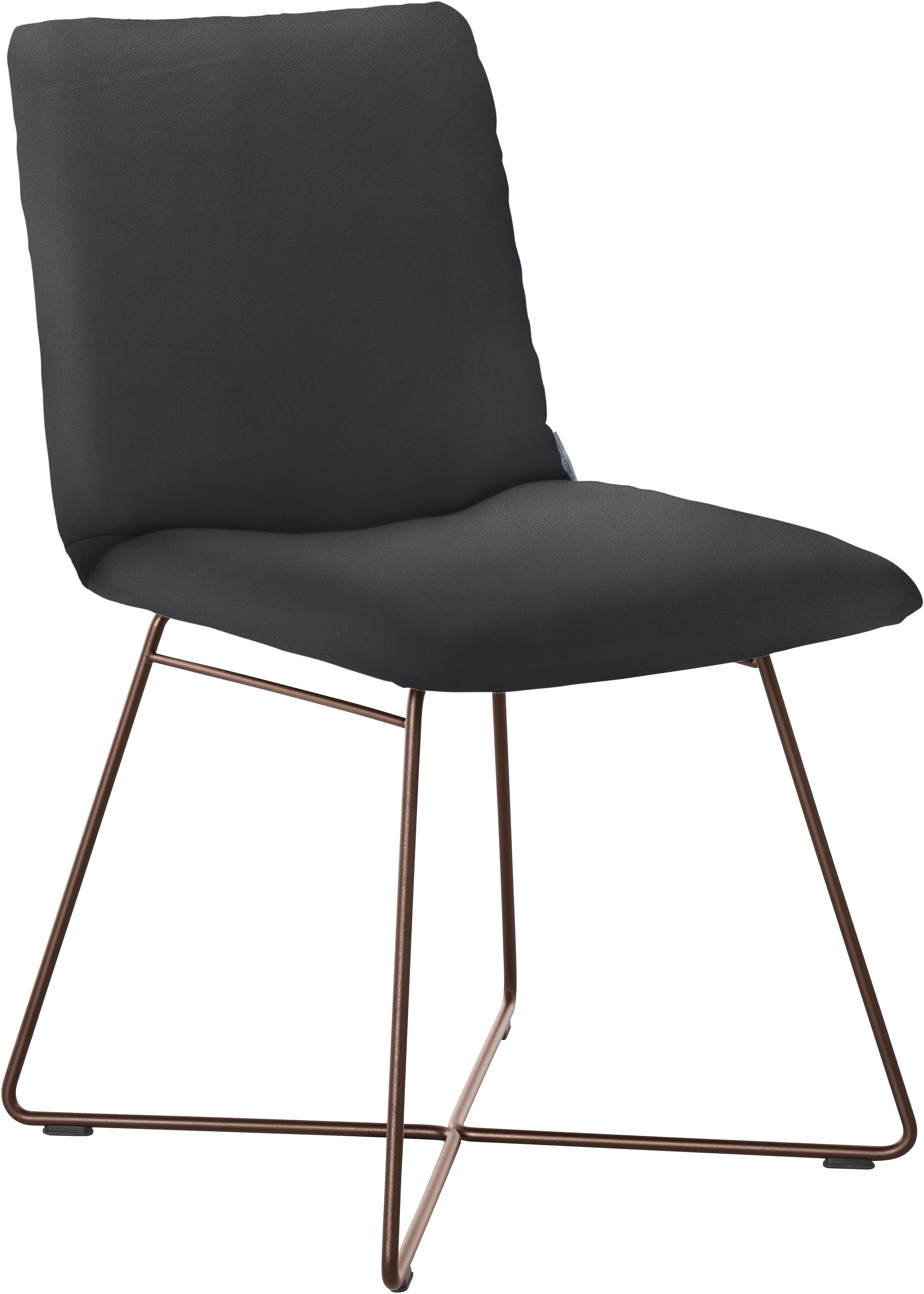 W.SCHILLIG Polsterstuhl »jakob«, Longlife Xtra-Leder Z59, mit Drahtrohrgestell in Bronze pulverbeschichtet