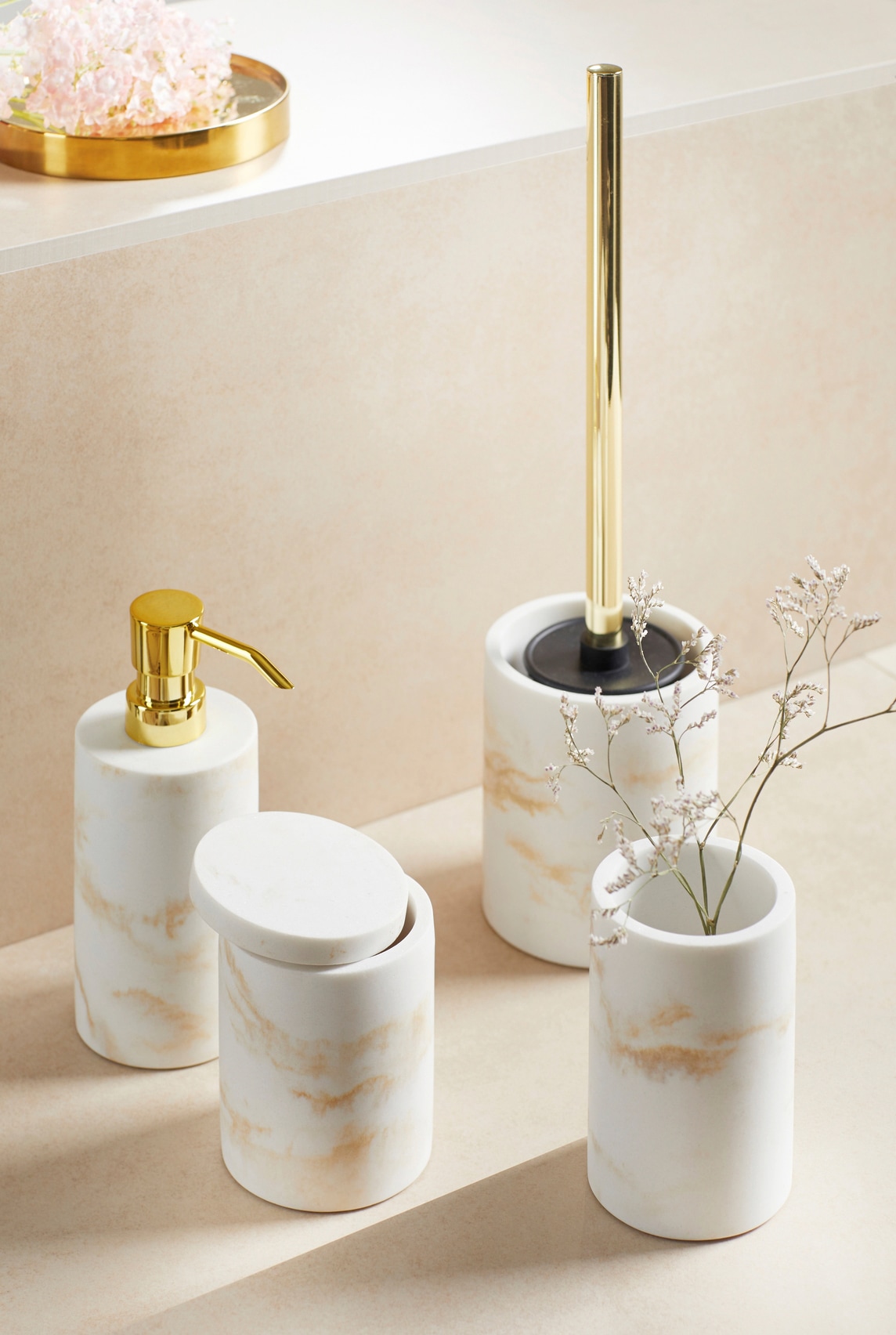 WENKO WC-Garnitur »Odos«, 1 St., aus Polyresin (Kunststein)