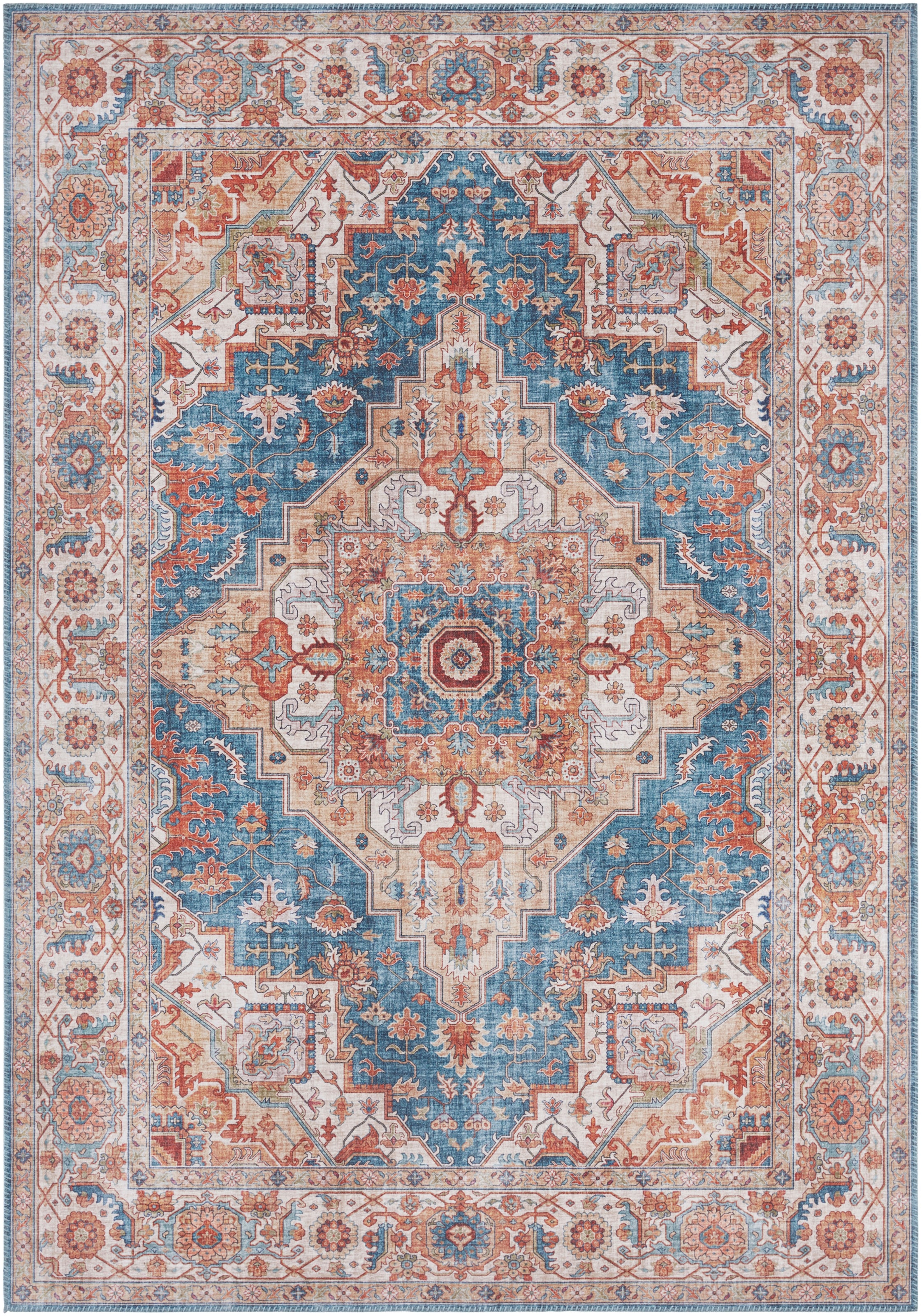 NORTHRUGS Teppich »Sylla«, rechteckig, 5 mm Höhe, Orientalisch, Läufer, Vintage, Wohnzimmer, Schlafzimmer, Esszimmer