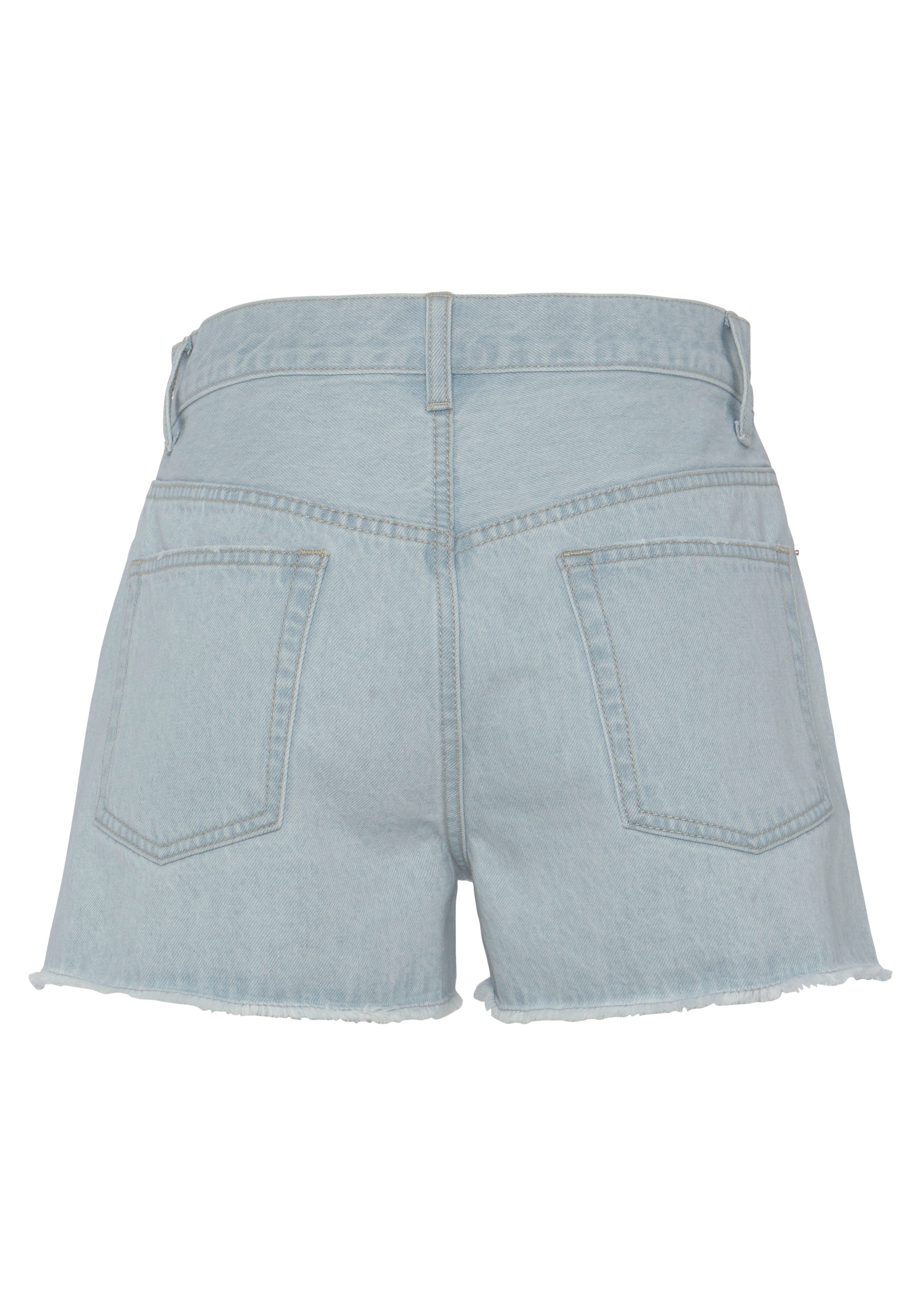 Buffalo Jeansshorts, mit Used-Effekten, kurze Hose aus Baumwolle