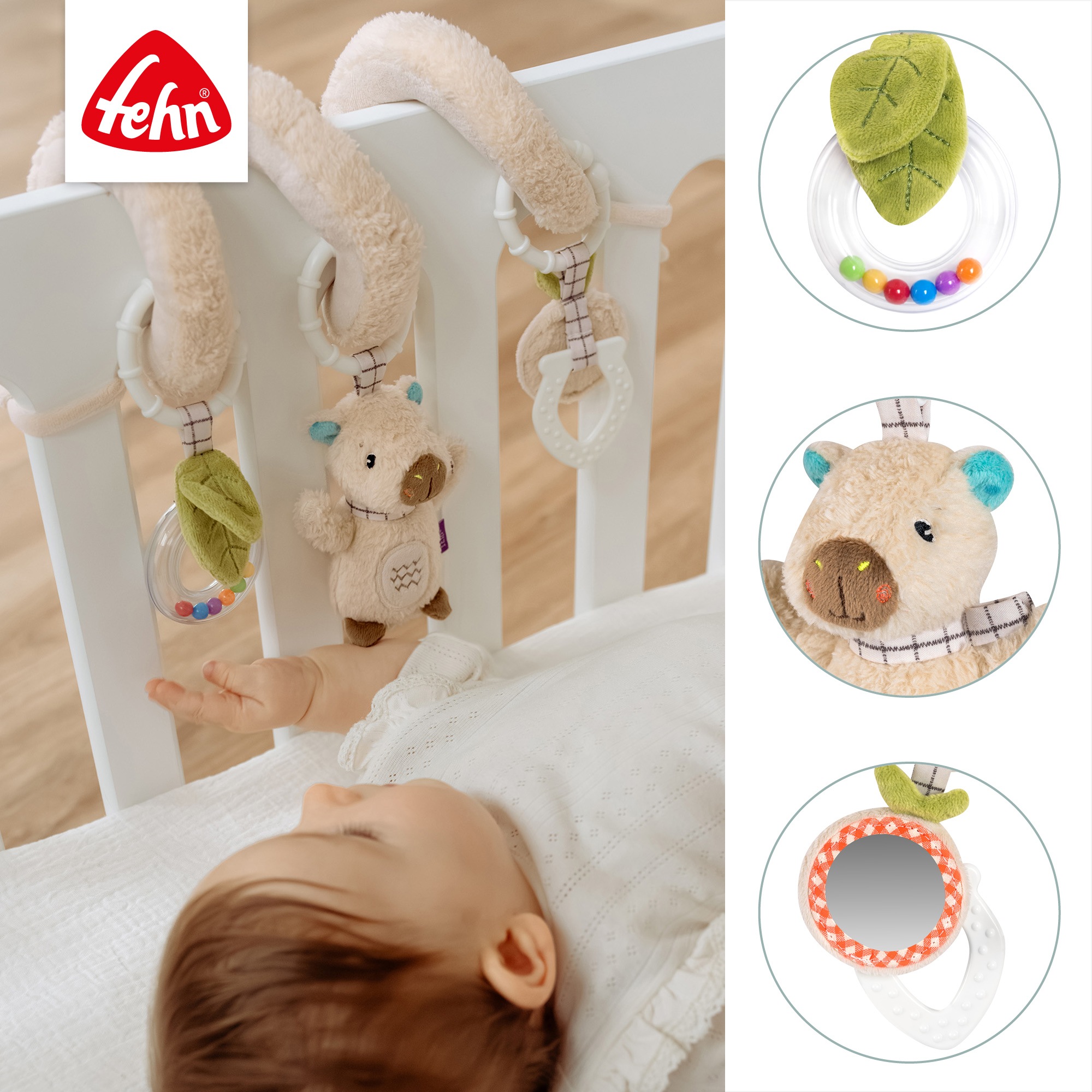 Fehn Greifspielzeug »Capybara Clara, Activity-Spirale Capybara«
