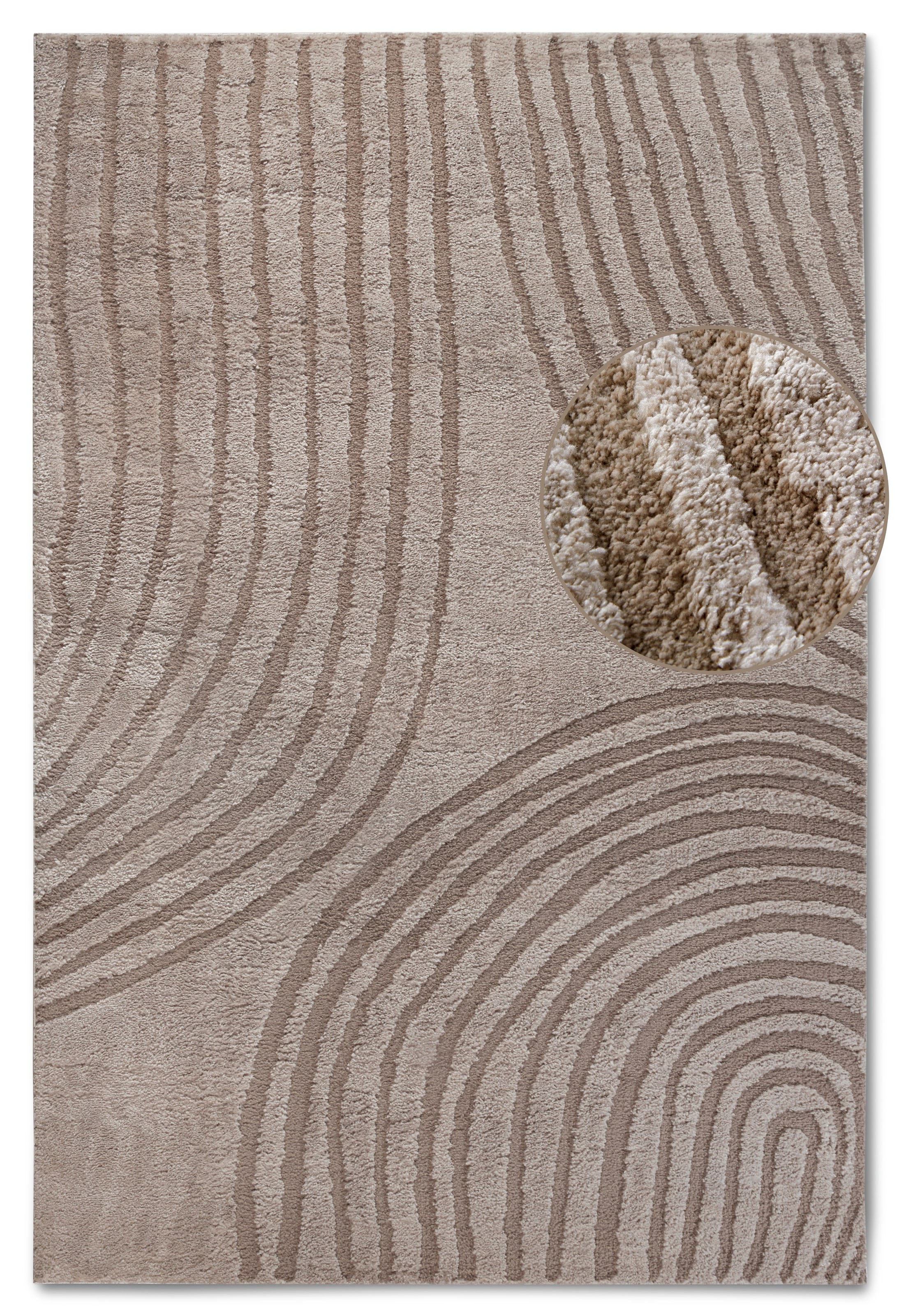 ELLE DECORATION Designteppich »Pigment«, rechteckig, 18 mm Höhe, Hochflor, Shaggy, Läufer, weich, Langflor, modern, Hoch Tief Effekt