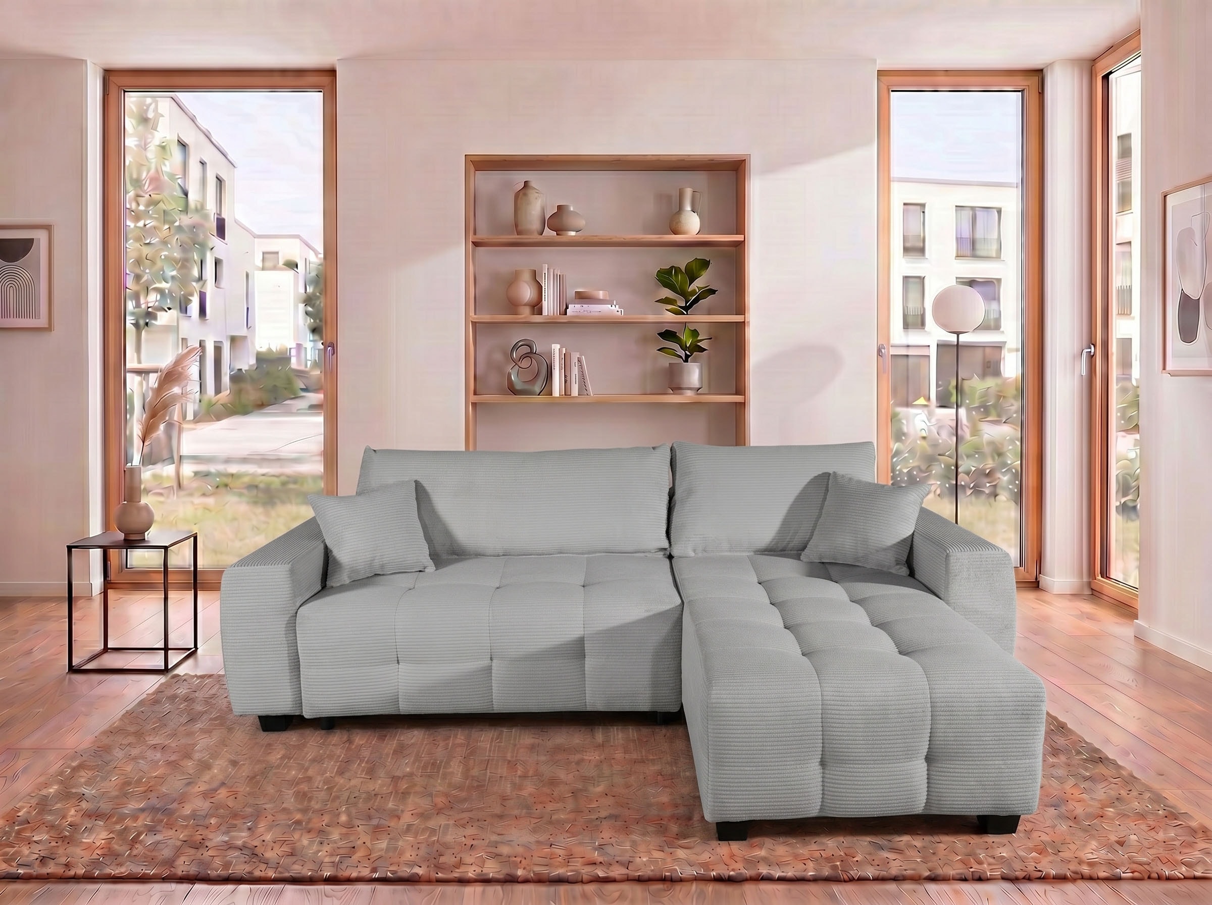 OTTO home Ecksofa »Bella Couch L-Form, B: 234 cm - OTTO. Verlässliche Qualität.« optional Schlaffunktion & Bettkasten, mit Zierkissen