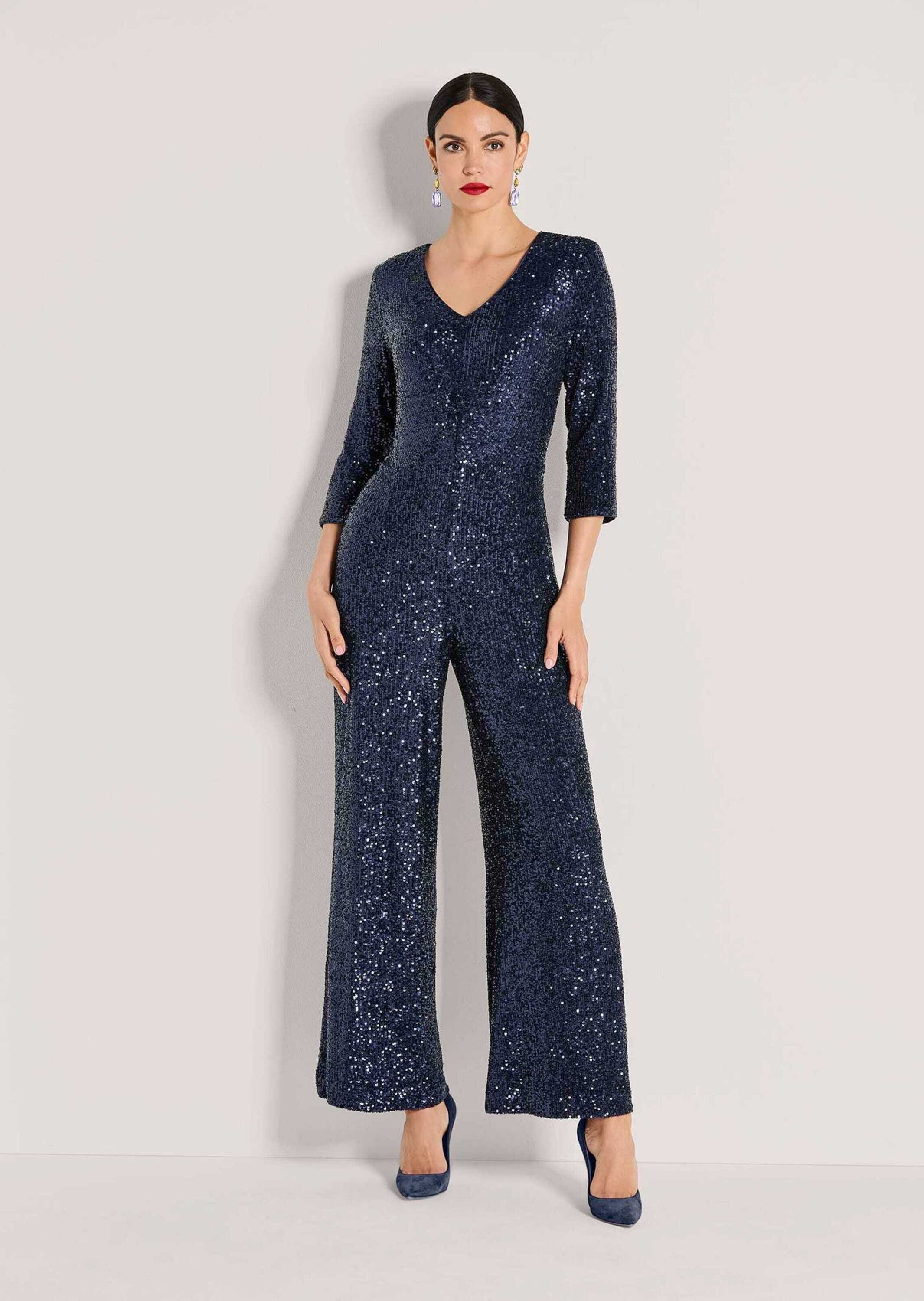 MADELEINE Overall »Jumpsuit Eleganter Pailletten-Einteiler« Funkelnde Pailletten