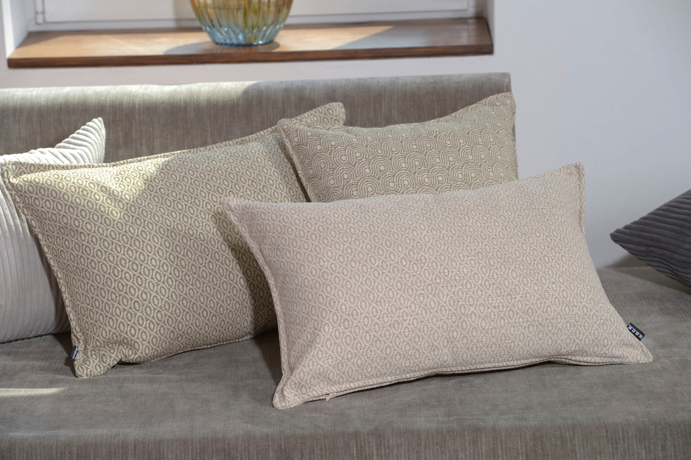 H.O.C.K. Dekokissen »Ivo« leicht gemustert