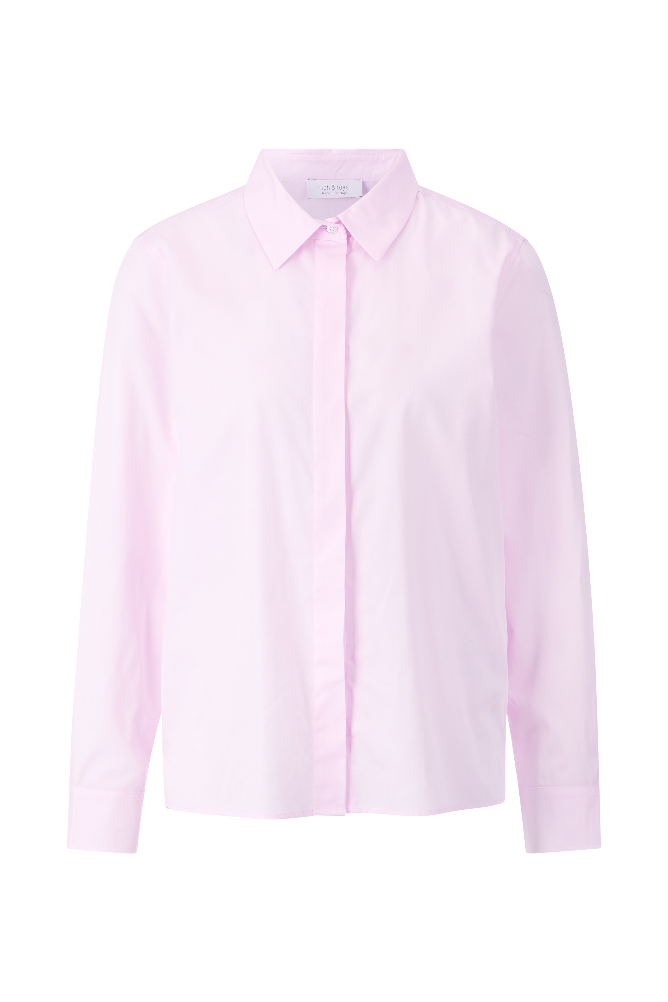 RICHROYAL Klassische Bluse, Mit Markenlabel am Rücken