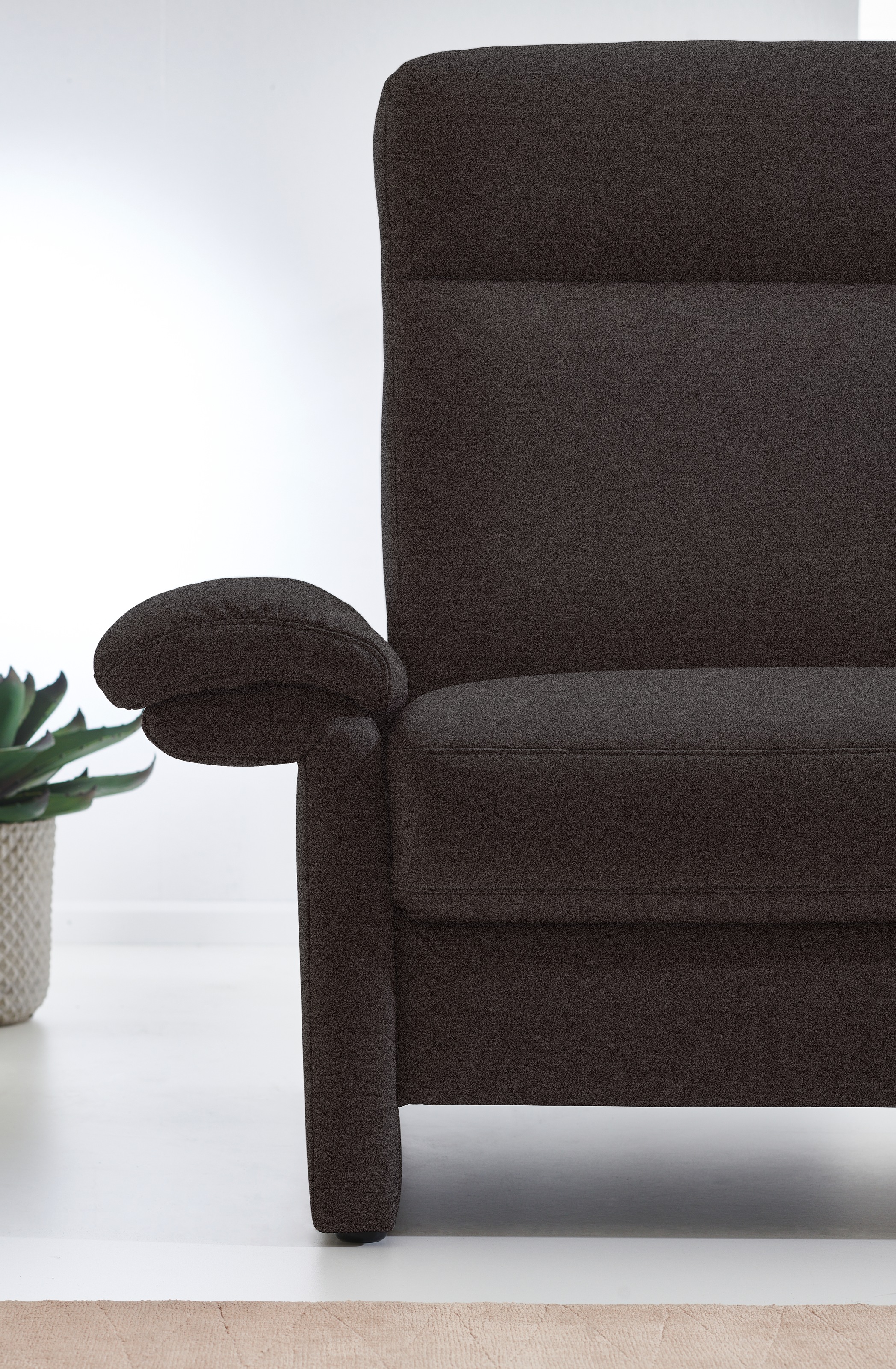 Places of Style 3-Sitzer »Senise, Breite 202 cm«, mit Armverstellung, Federkern