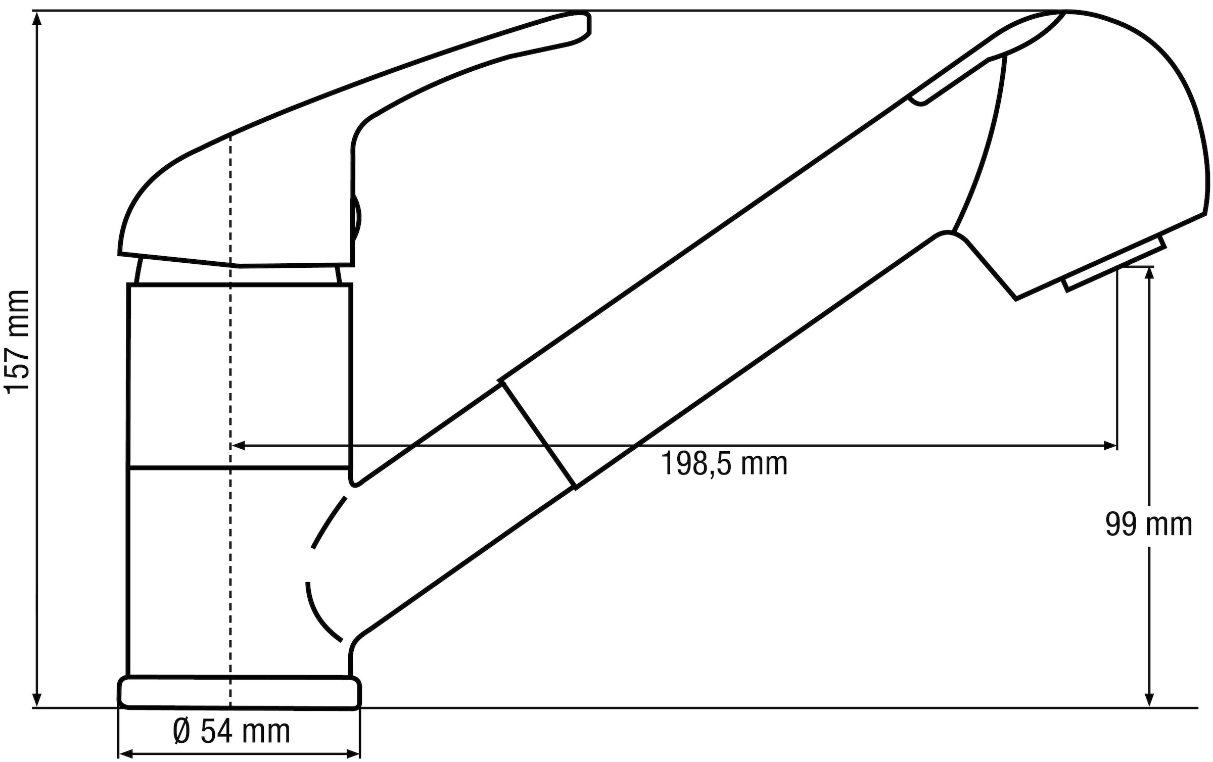 CORNAT Spültischarmatur »Einhebelarmatur "Leon", HD, Messing, verchromt« , ausziehbare Schlauchbrause