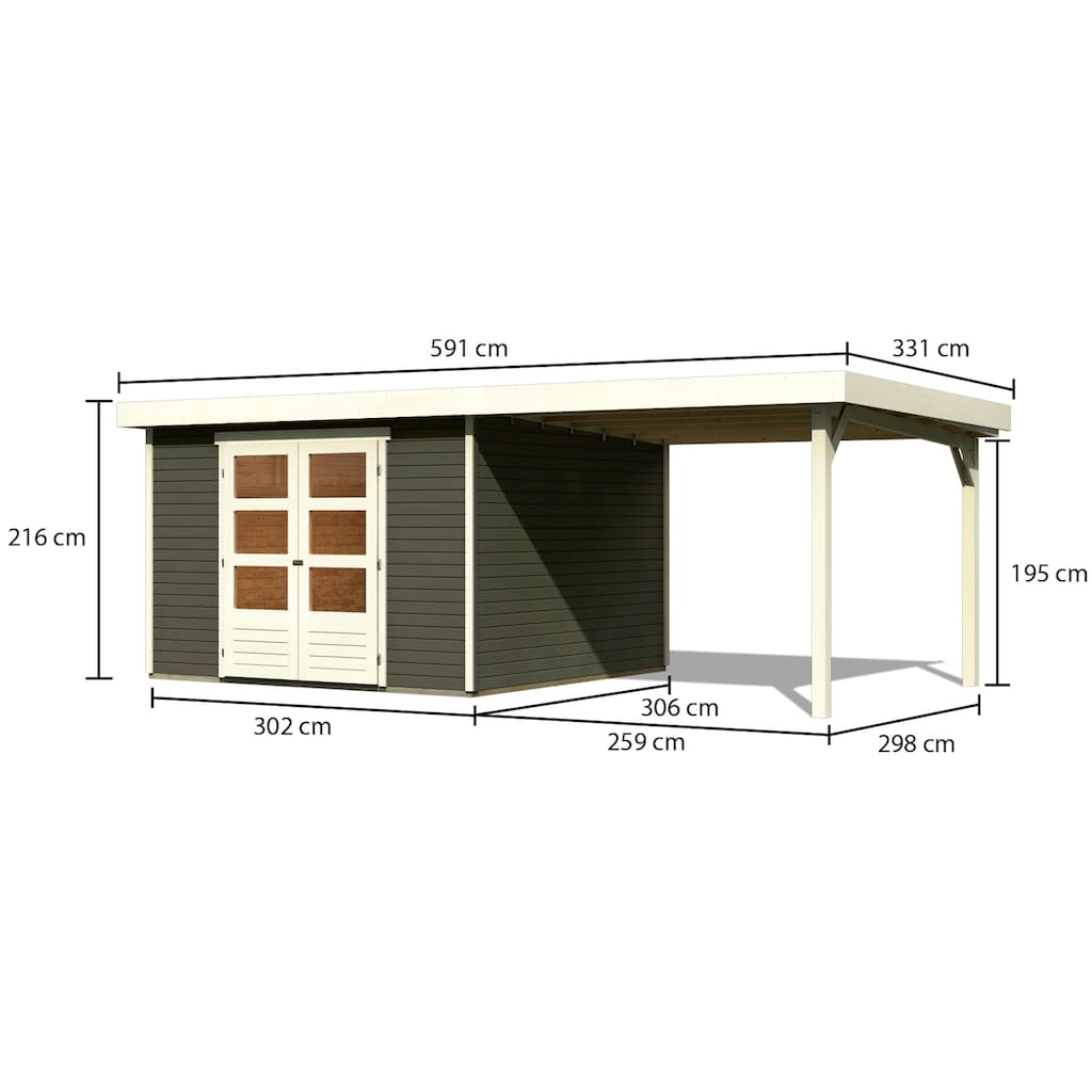 Karibu Gartenhaus »Arnis 6«, (Set)