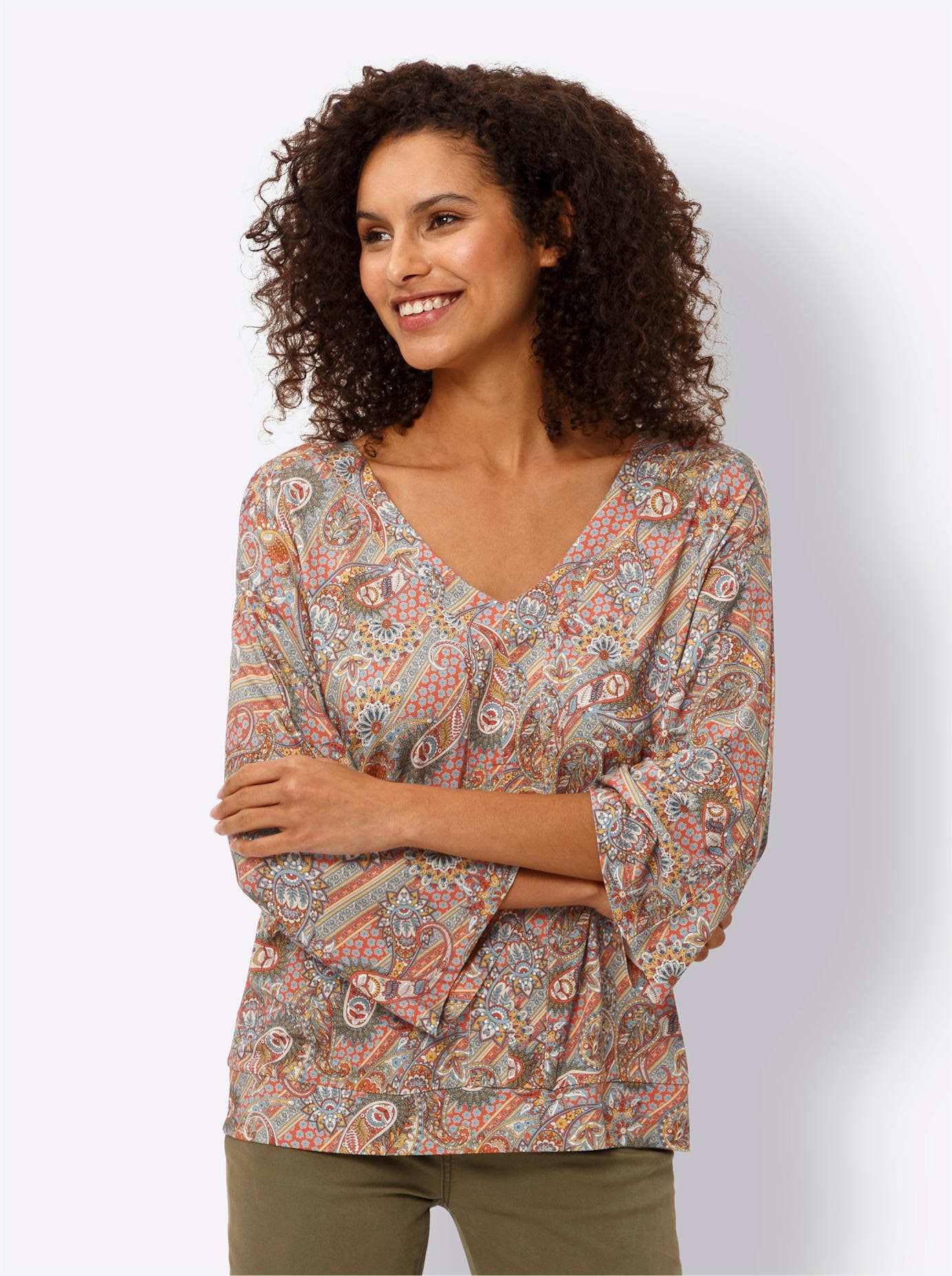 heine Fledermausshirt »Druck-Shirt«, (1 tlg.)