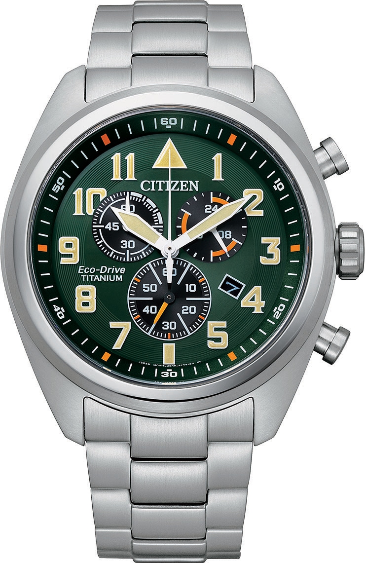 Citizen Chronograph, Armbanduhr, Herrenuhr, Solar, Stoppfunktion, Titan, Saphirglas