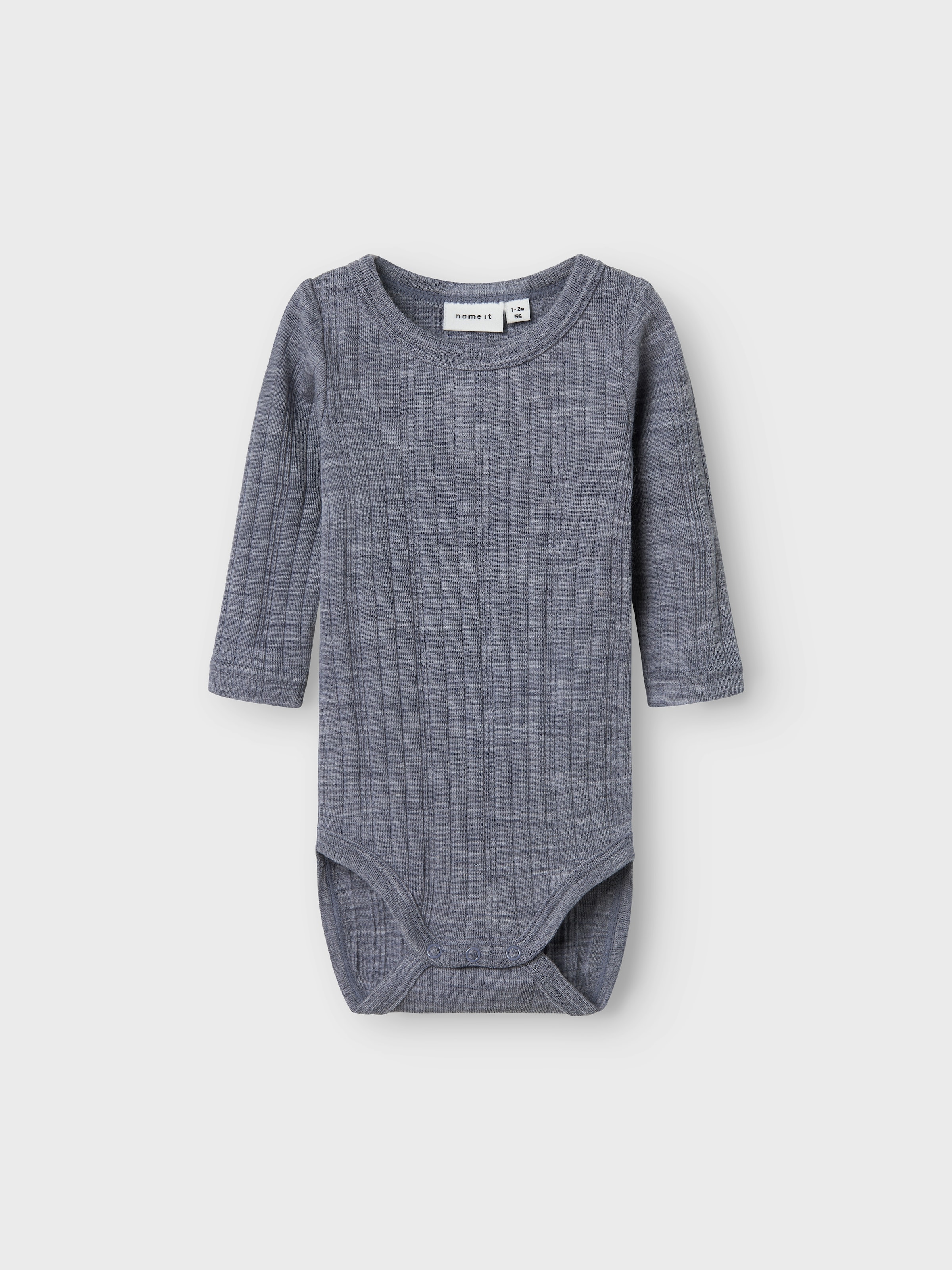 Name It Langarmbody »NBMWANG WOOL NEEDLE LS BODY SOLID NOOS«, aus reiner Merinowolle