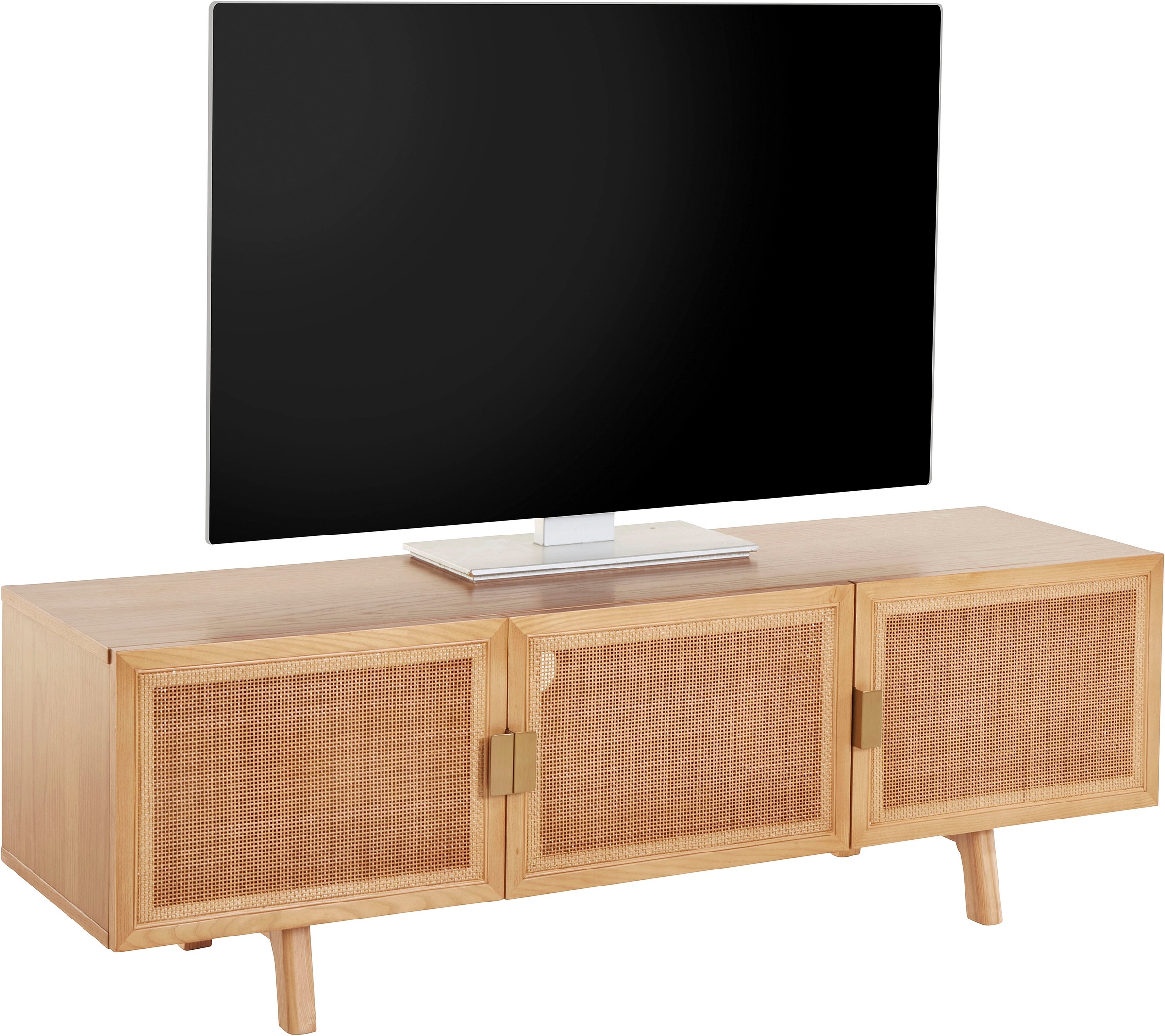LeGer Home by Lena Gercke Lowboard "Lina" TOPSELLER Sideboard, aus MDF Holz, Melaminoberfläche, Rattangeflecht, Breite 140 cm