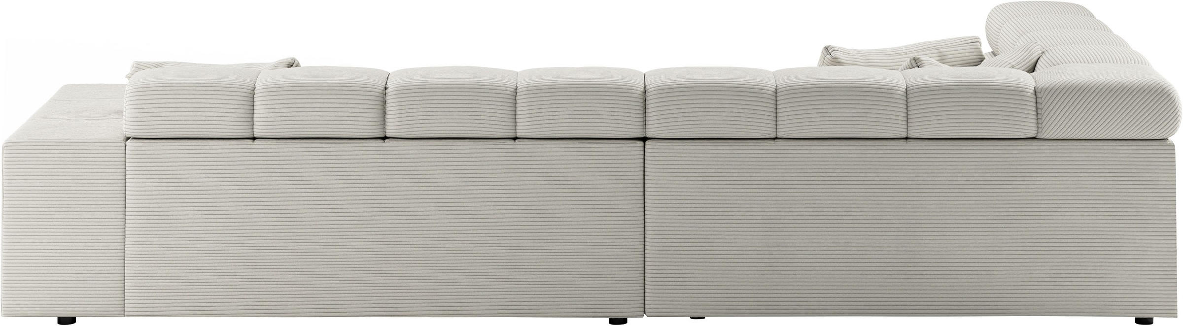 INOSIGN Ecksofa »Ancona incl. Kopfteilverstellung, Breite 319cm, L-Form«, wahlweise motorische Sitztiefenverstellung, auch in Cord + Easy Care