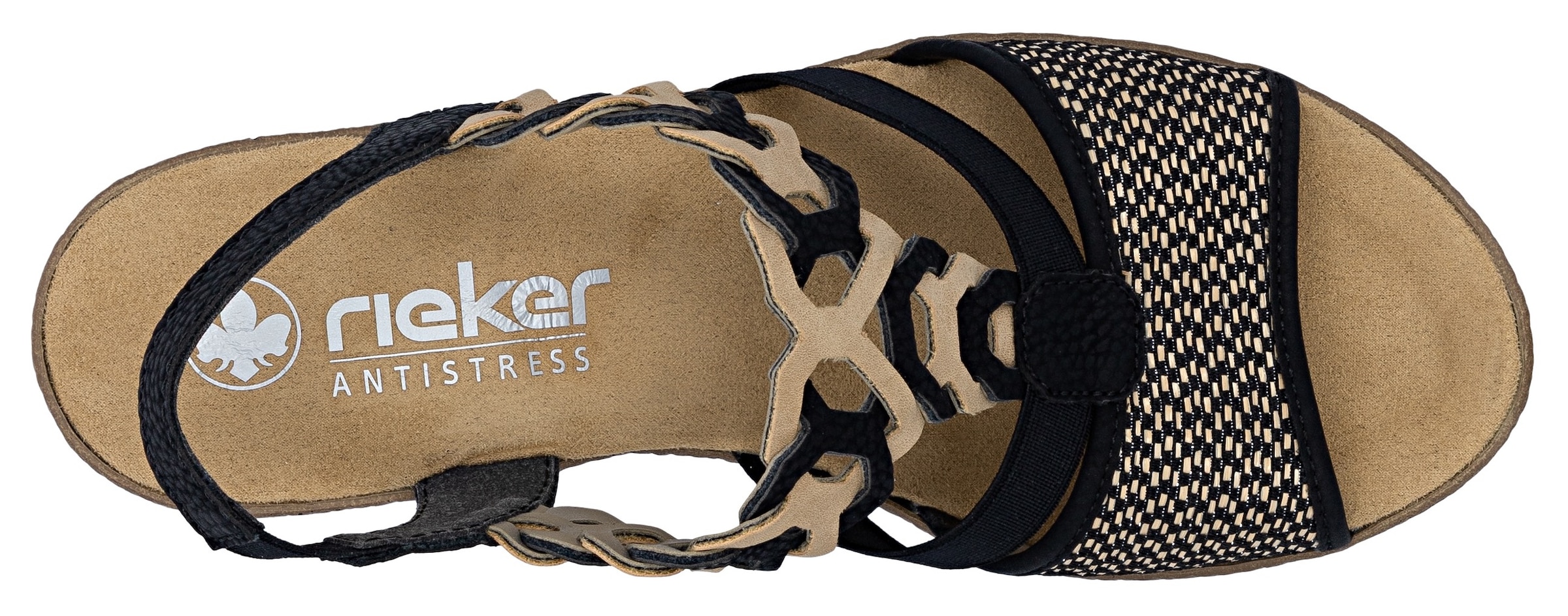 Rieker Sandalette  , Sommerschuh, Sandale, Plateauabsatz, in elegantem Look