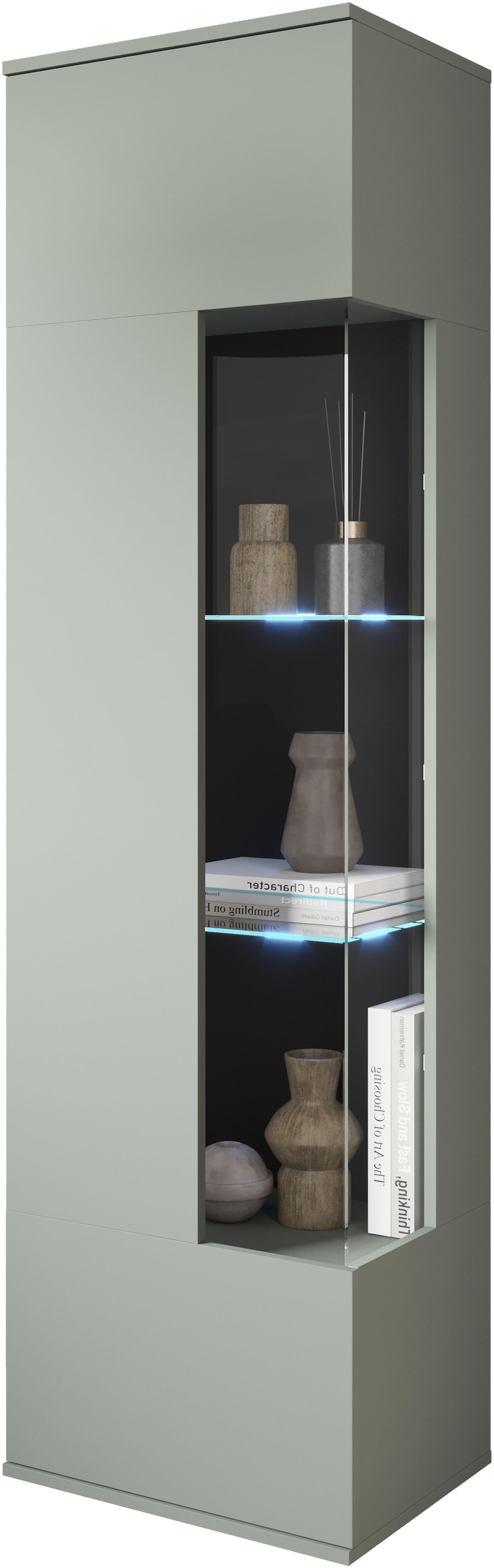 INOSIGN Vitrine »Kenia, stehend und hängend, Türanschlag wechselbar«, (1 St.), Vitrineschrank mit Glastüren 160 cm Höhe