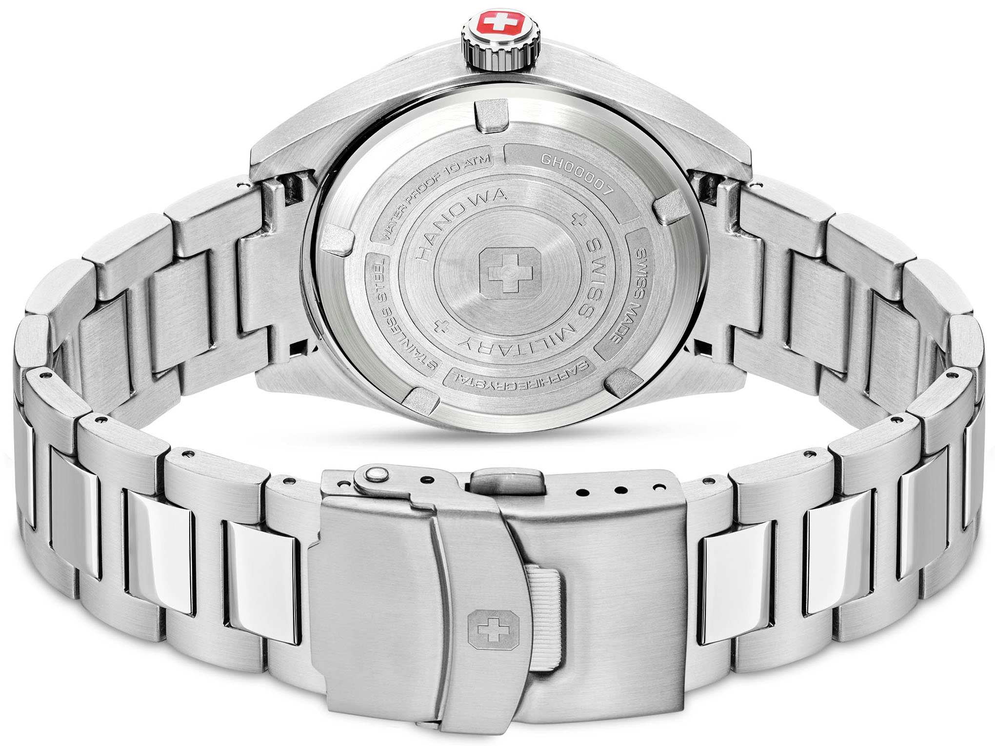 Swiss Military Hanowa Schweizer Uhr »LYNX, SMWGH0000705«, Quarzuhr, Armbanduhr, Herrenuhr, Swiss Made, Datum, Saphirglas, analog