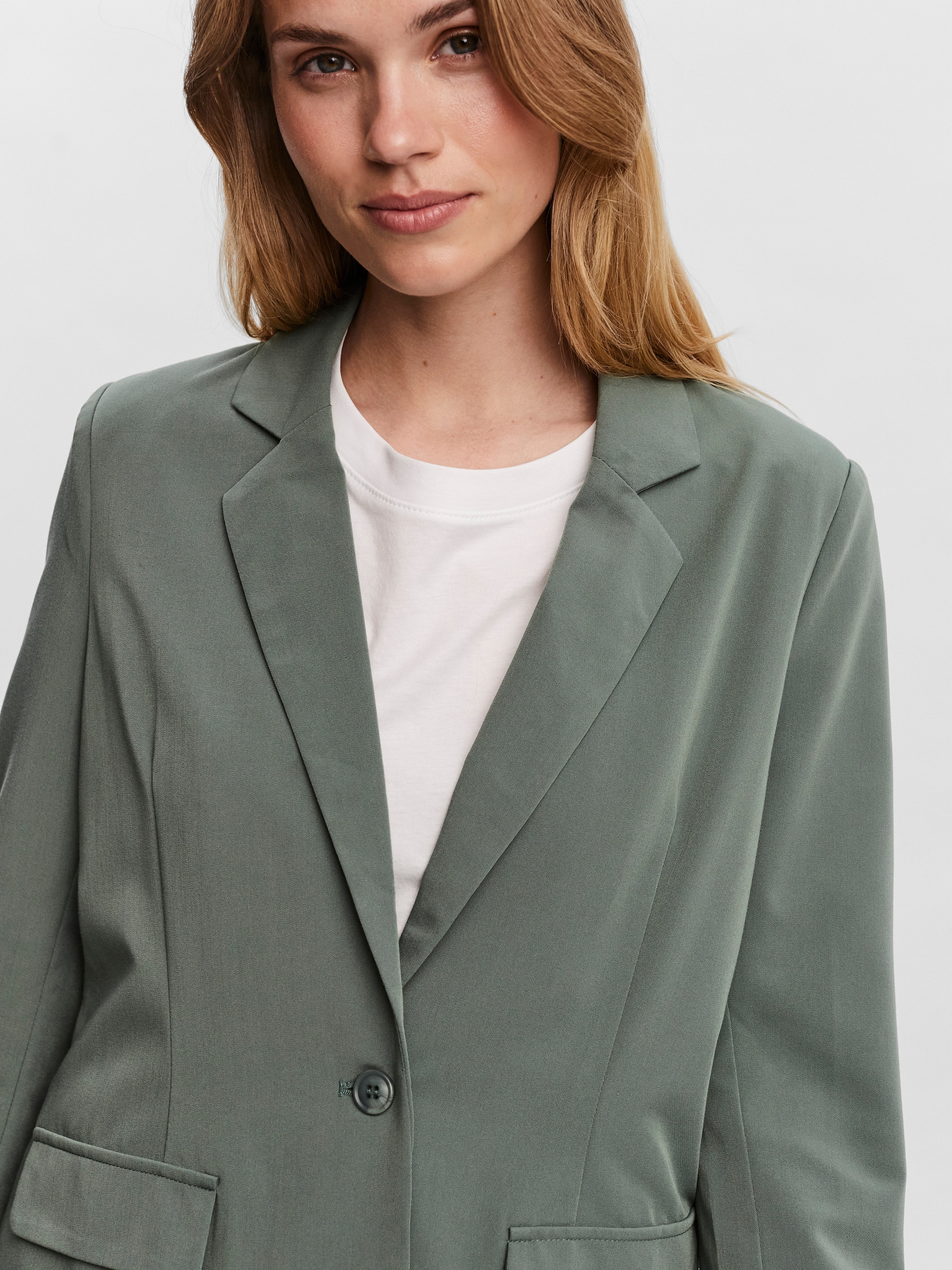 Vero Moda Longblazer »VMZELDA LS LOOSE BLAZER NOOS« lässige Form, 1-Knopf Verschluss