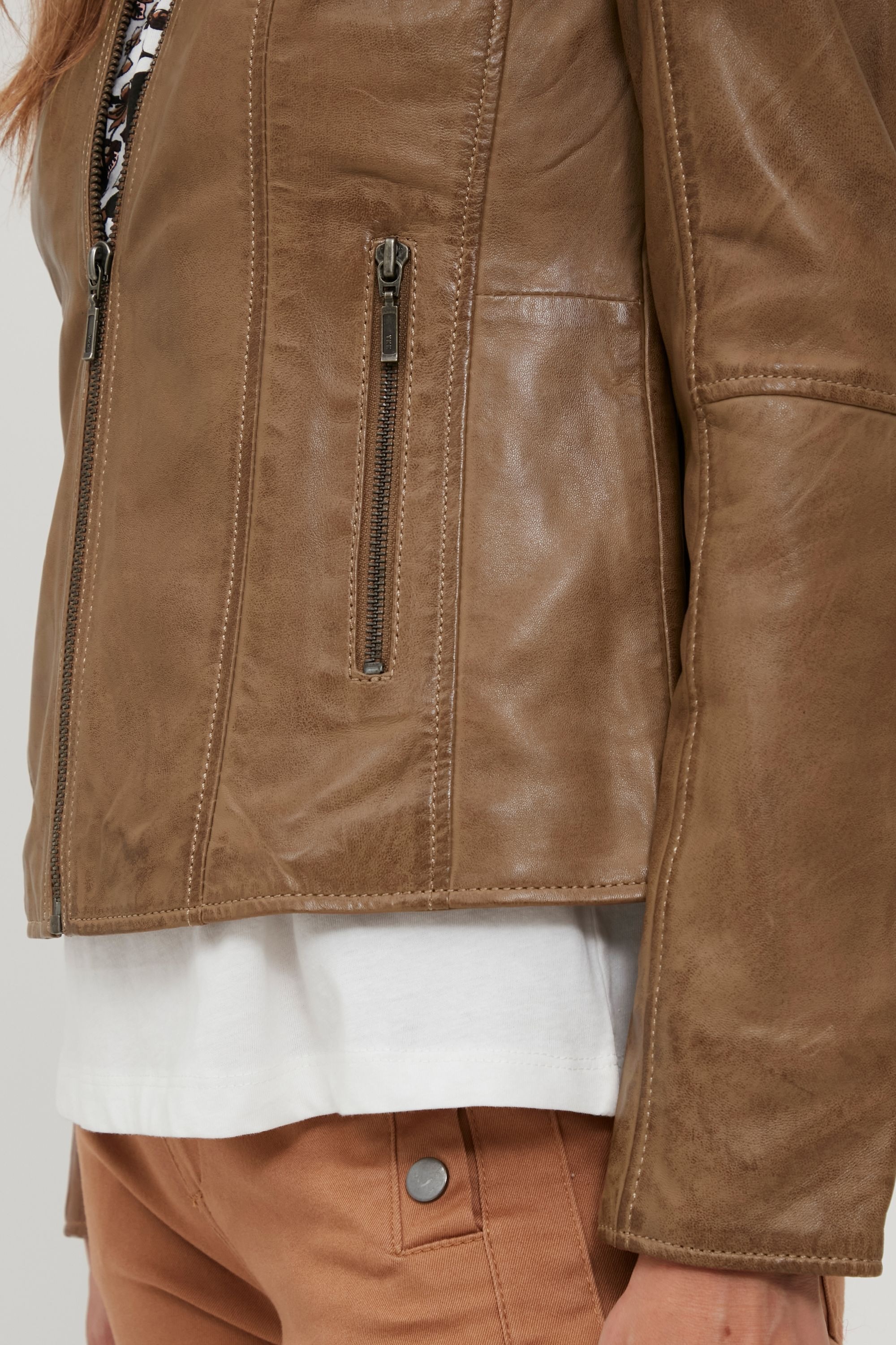 fransa Lederjacke »Lederjacke FRBaleather«, ohne Kapuze