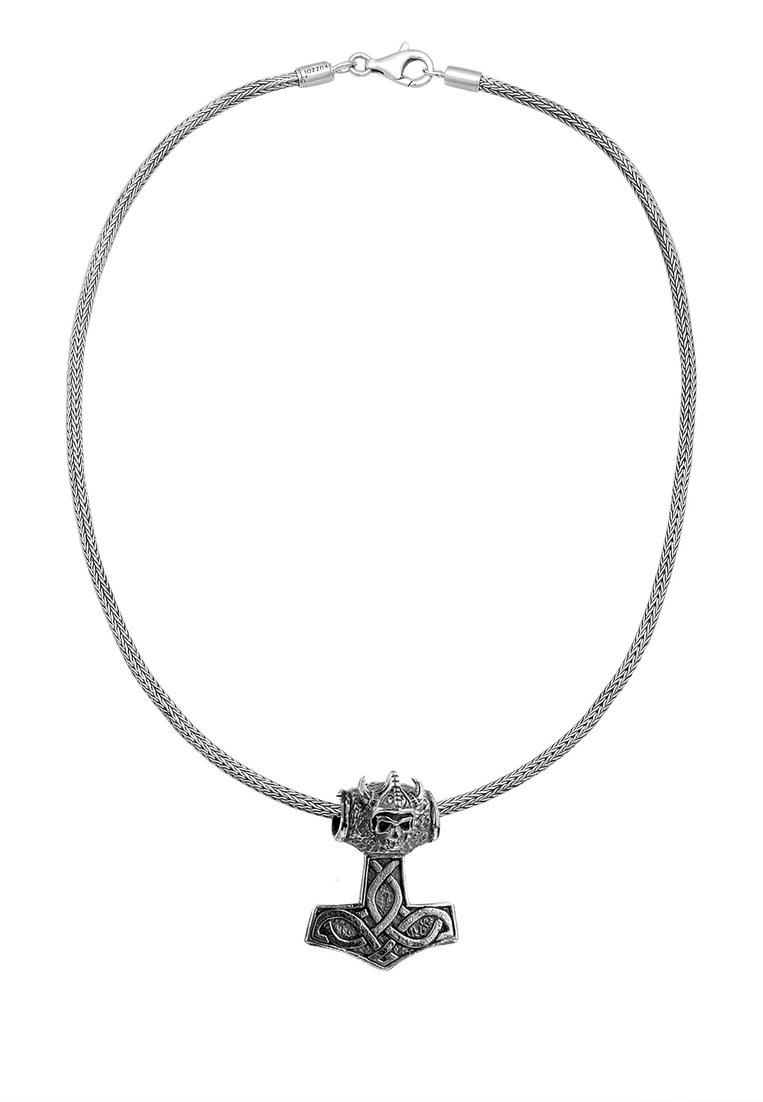 Kuzzoi Kette mit Anhänger »Halskette Herren Thor´s Hammer Keltischer Knoten 925 Silber«