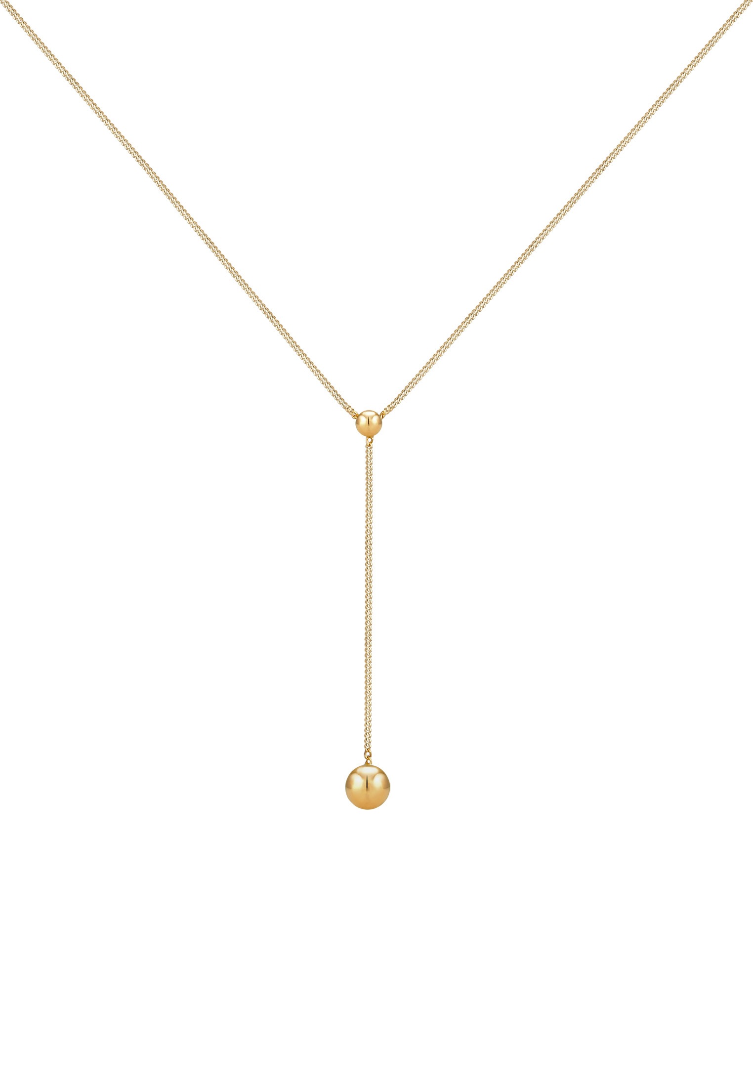 Elli Y-Kette »Halskette Y-kette Basic Kugeln Geo 925 Silber, vergoldet«