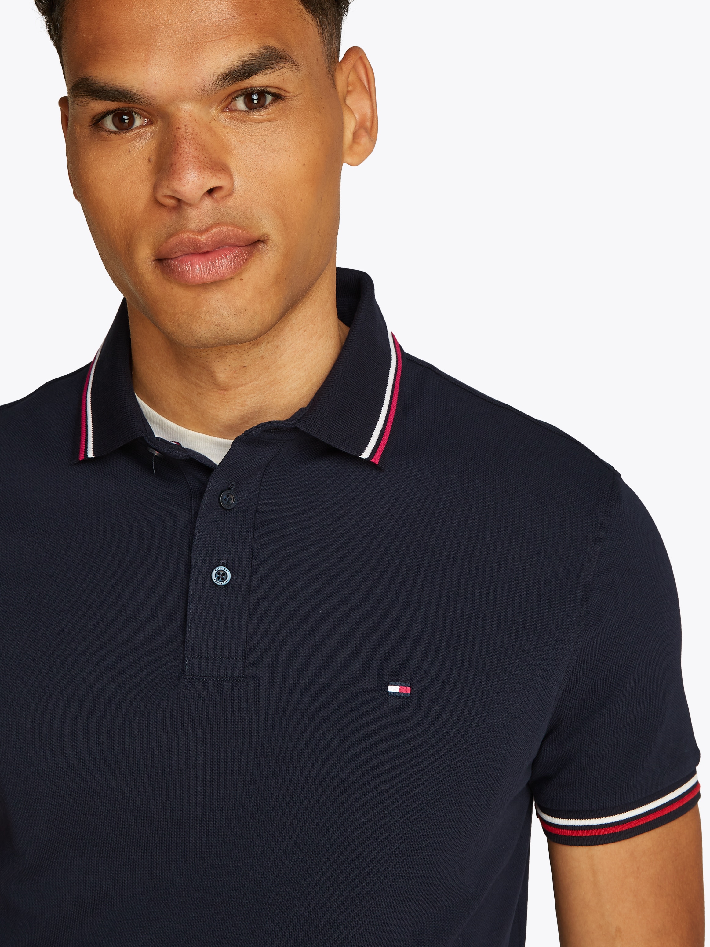 Tommy Hilfiger Poloshirt »TIPPED SLIM FIT POLO«, mit Kontrast-Details