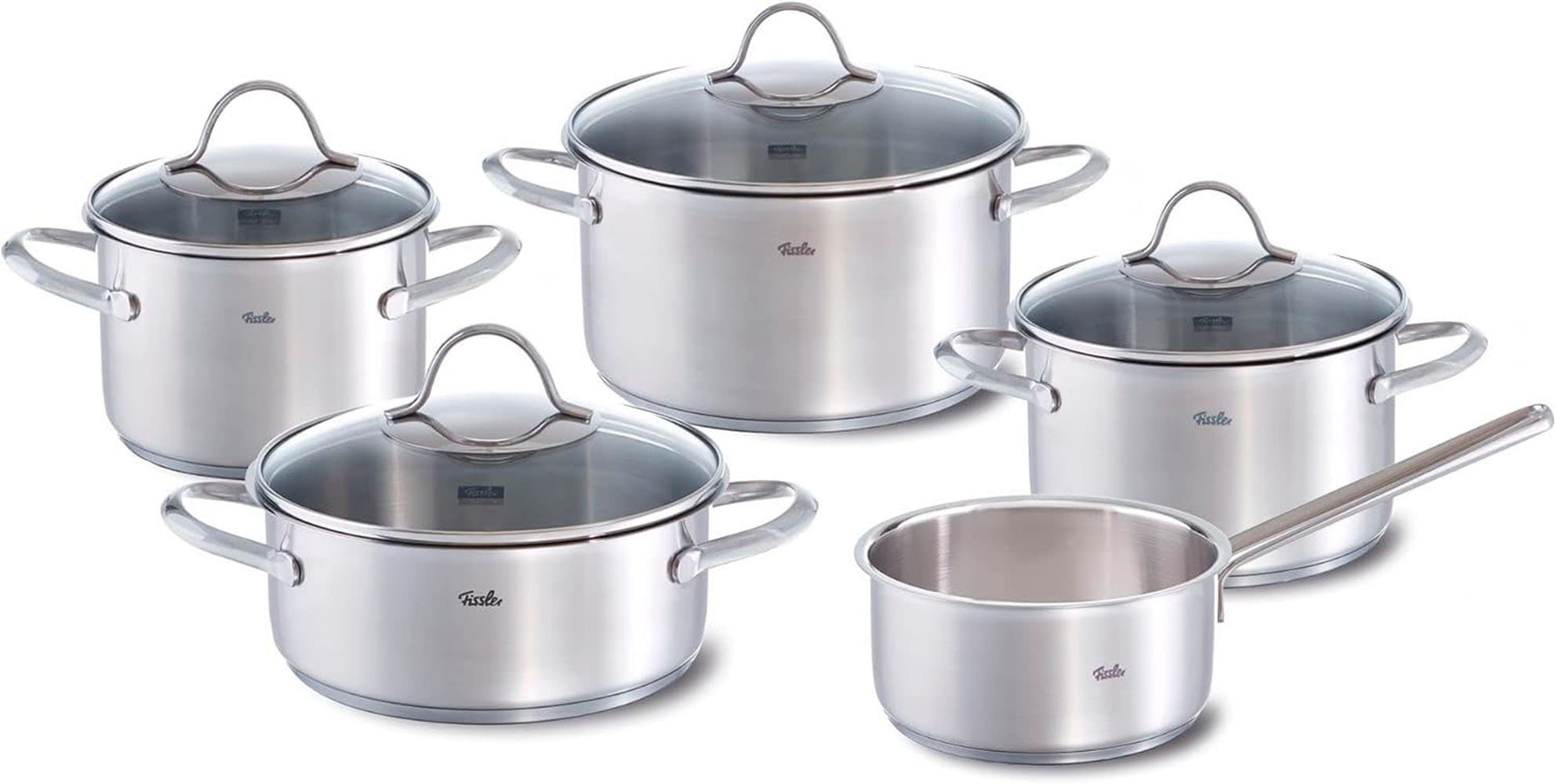 Fissler Topf-Set "Palermo" Set, Kochtopf 16/20/24cm, 9 Stk. tlg. Edelstahl 18/10