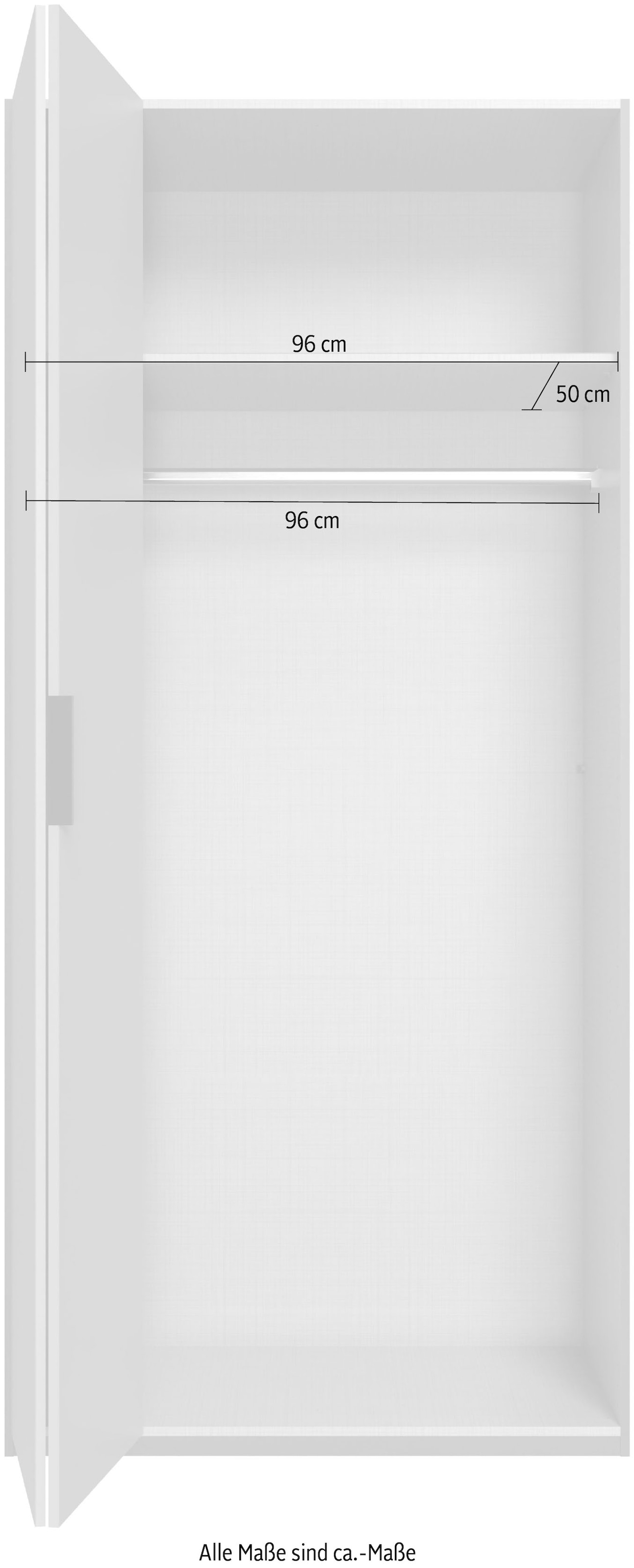 Wimex Kleiderschrank »Oxford by fresh to go, in 3 Breiten, Made in Germany« wahlweise mit oder ohne Spiegel,  mit hochwertigen Falttüren für den perfekten Überblick