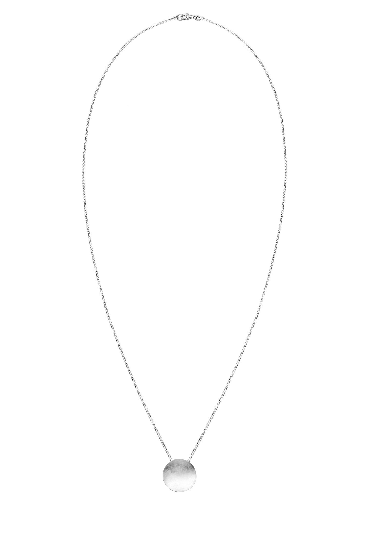 Nenalina Lange Kette »Halskette Rund Kreis Gebürstet Trendig Collier 925 Silber«