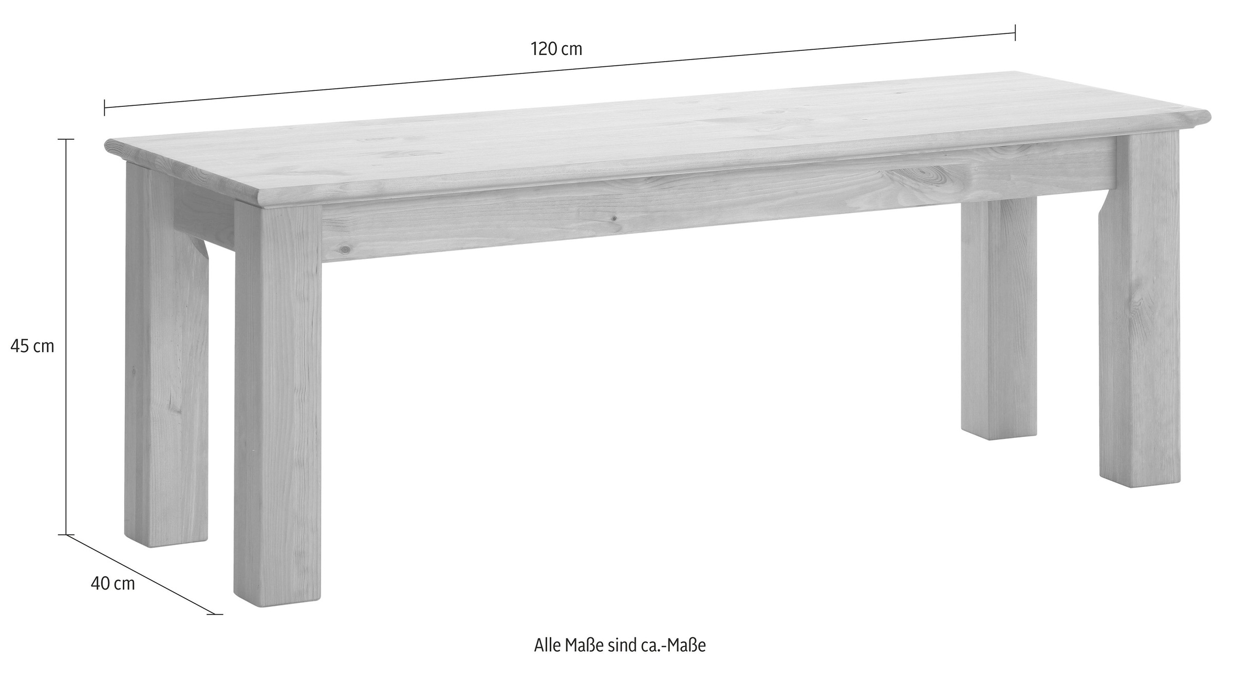 Home affaire Sitzbank, Breite 120 cm, aus massiver, FSC®-zertifizierter Kiefer