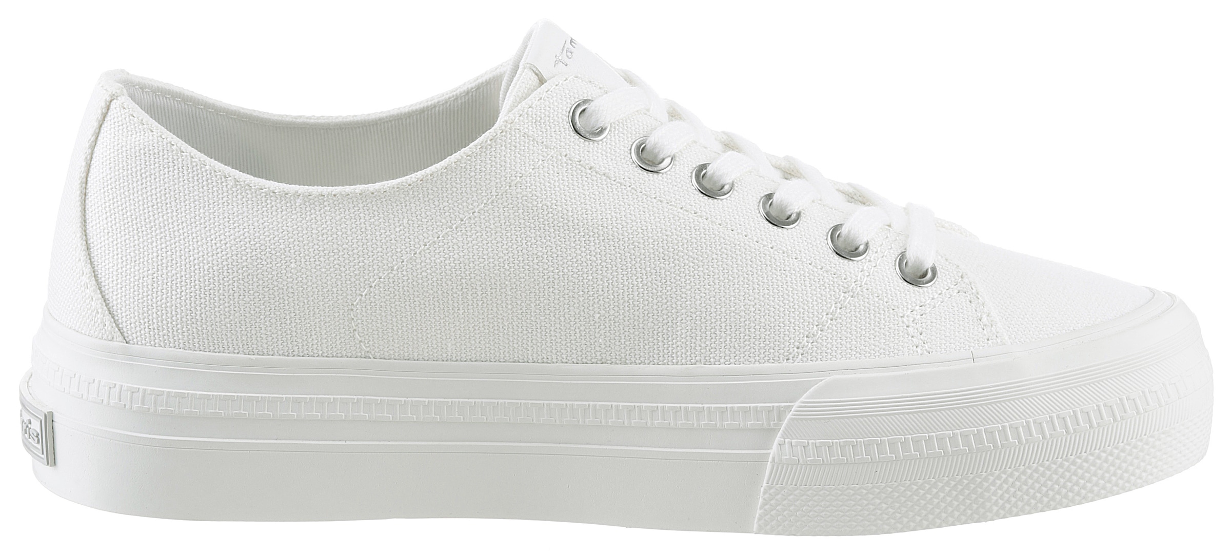Tamaris Plateausneaker, Freizeitschuh, Halbschuh, Schnürschuh mit Logo an der Ferse