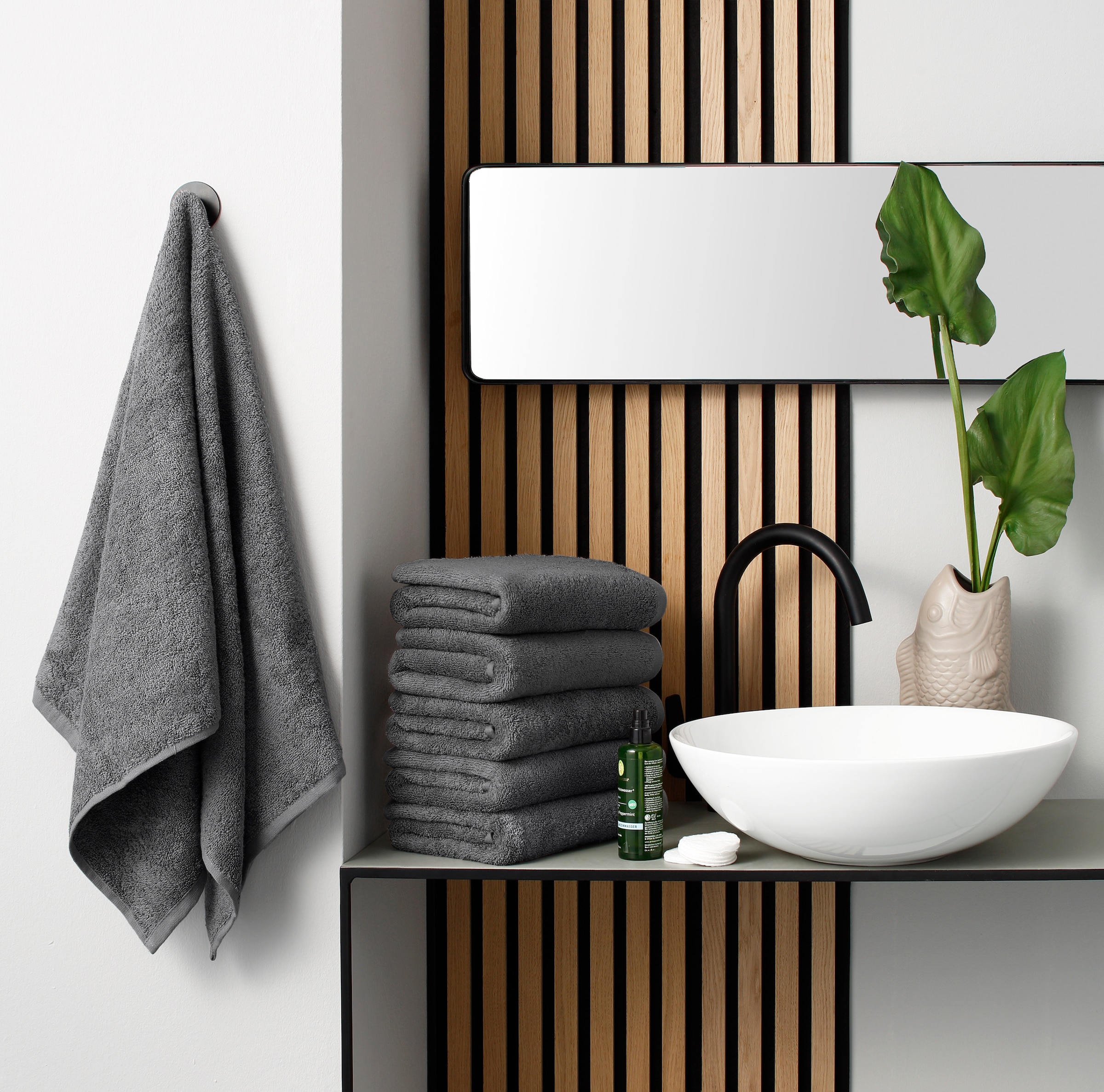 my home Handtücher »Handtuch Merida, als Set und Serie erhältlich, 6 Handtücher 50x100 cm« kuschelig weich, einfarbig, 100% Baumwolle