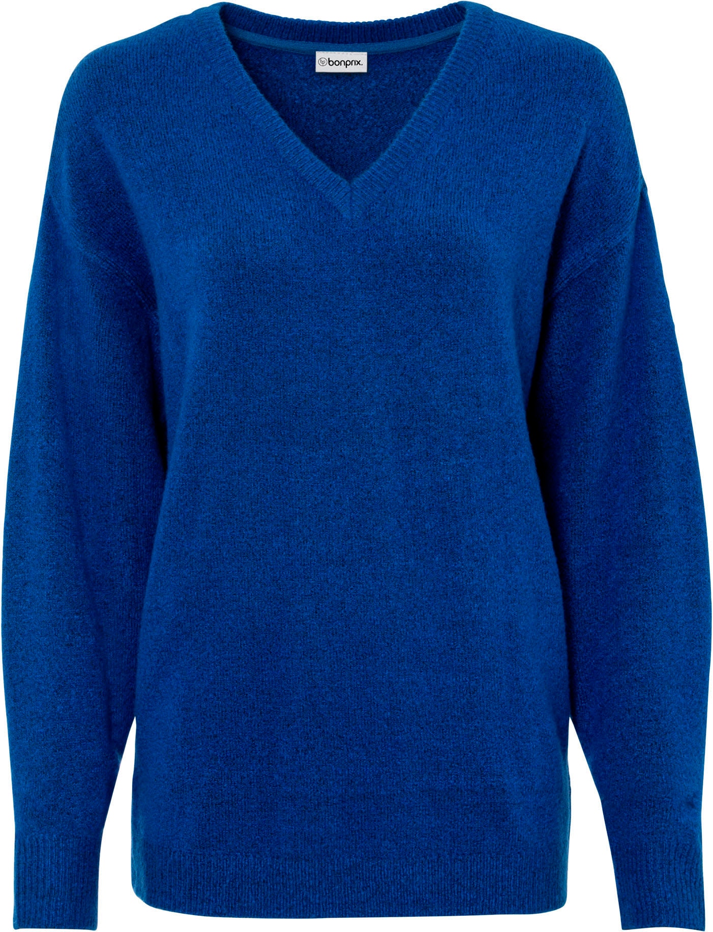 bonprix Strickpullover »Oversize-Strick-Pullover« aus weichem Material, mit V-Ausschnitt, Oversized-Passform