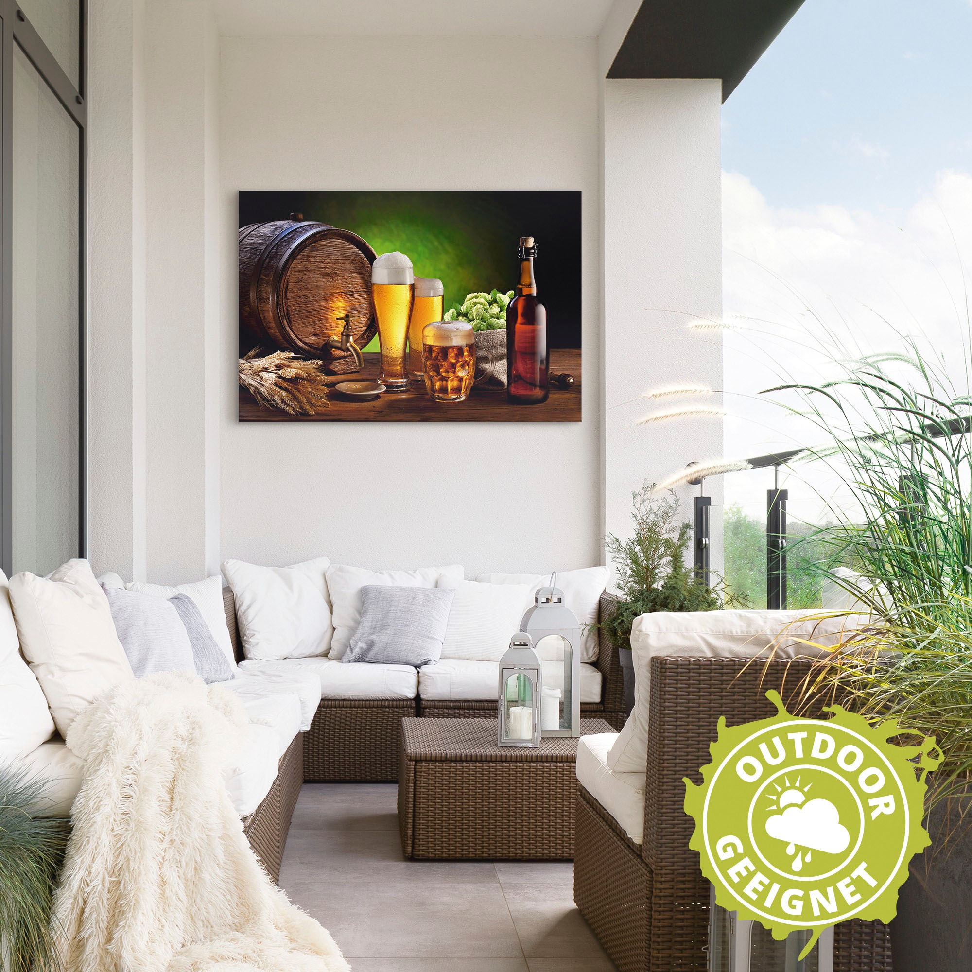 Artland Wandbild »Bier Stillleben« Getränke 1 Stk. tlg. als Alubild, Leinwandbild in verschied. Größen