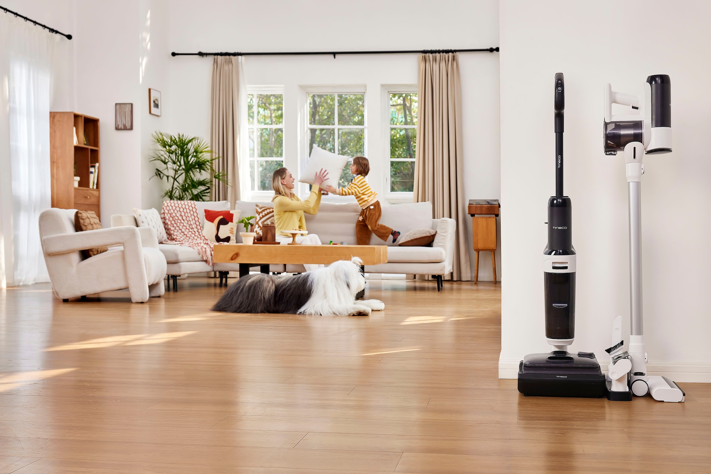 Tineco Nass-Trocken-Sauger »Floor One Switch S6 Stretch Plus mit 85°Grad Heißluft-Trocknung«, für Tierhaare & Allergiker, Selbstreinigung, Teppich & Hartboden